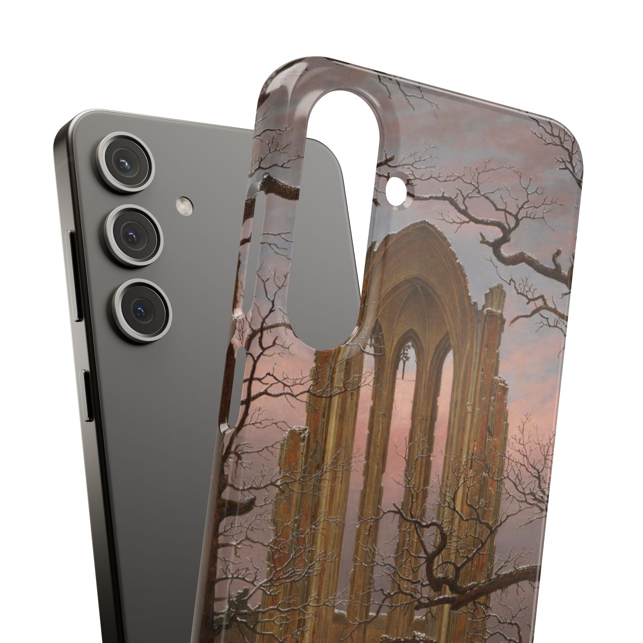 Monastery Graveyard in the Snow by Caspar David Friedrich - Samsung Slim Case