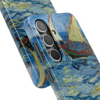 Fishing Boats at Sea by Vincent van Gogh - Samsung Slim Case