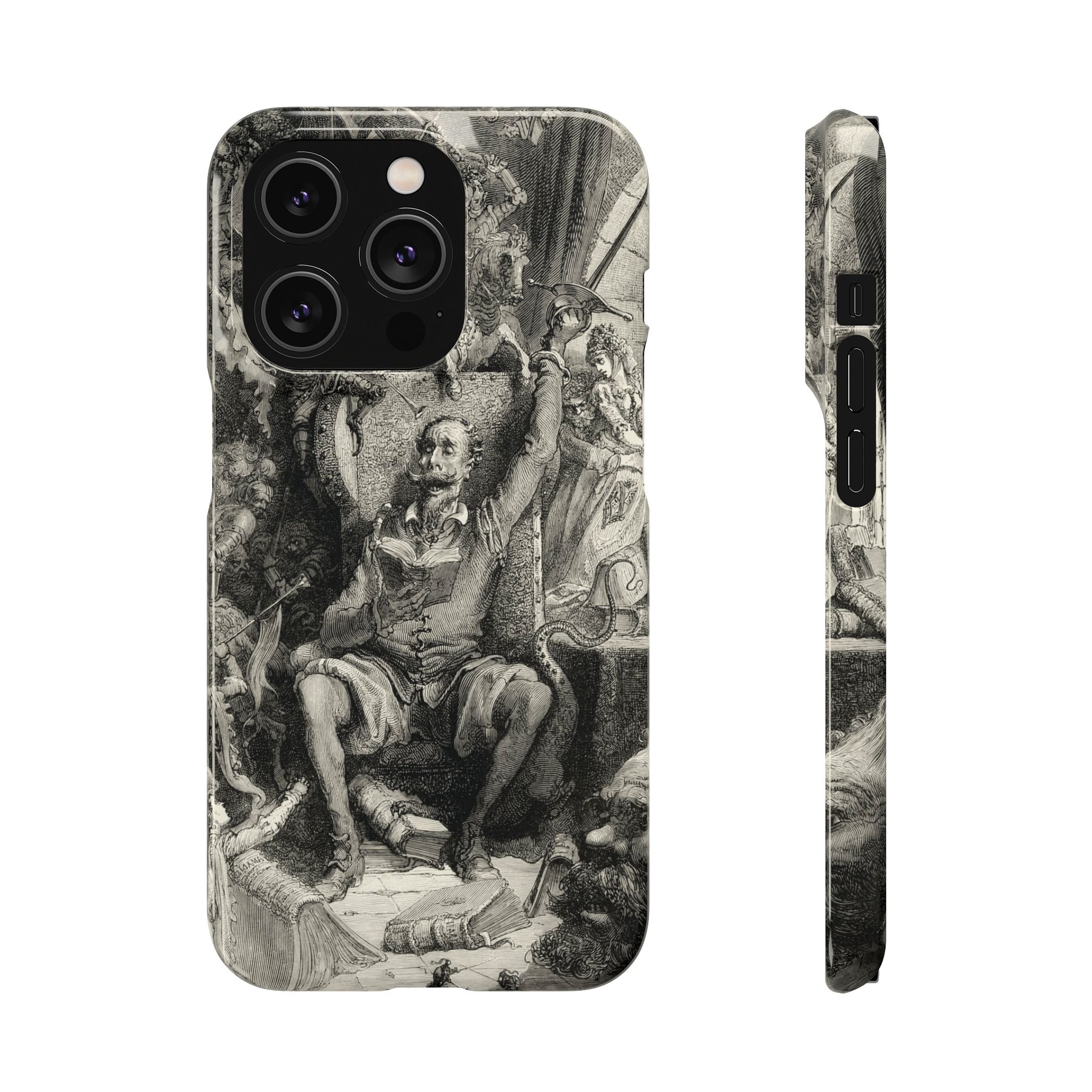 Don Quixote and His Visions by Gustave Doré - iPhone Slim Case