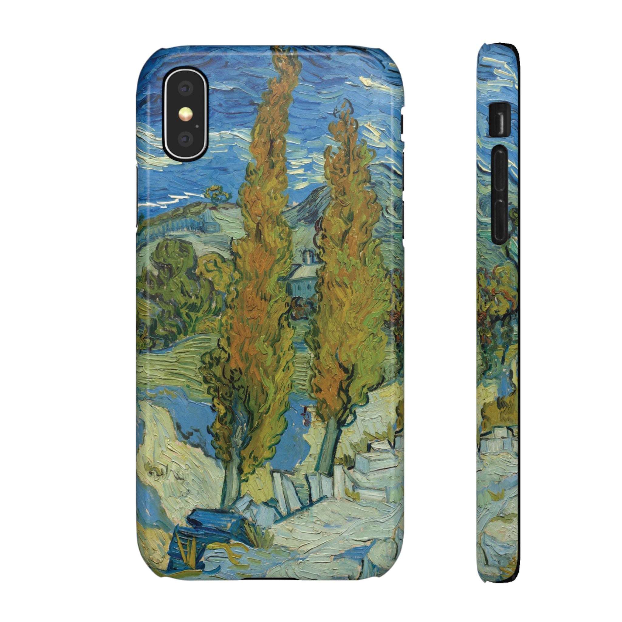 Two Poplars in the Alpilles near Saint-Rémy by Vincent van Gogh - iPhone Slim Case