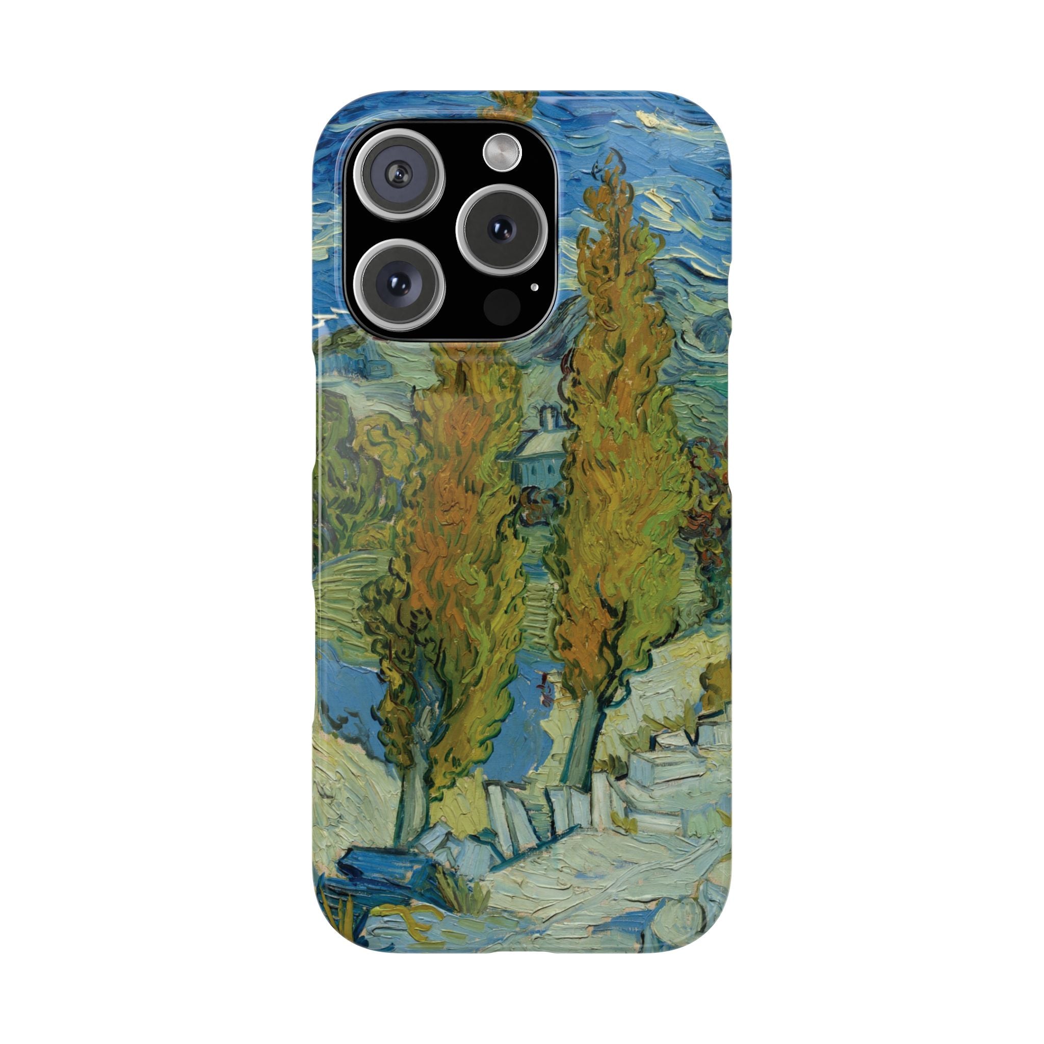 Two Poplars in the Alpilles near Saint-Rémy by Vincent van Gogh - iPhone Slim Case