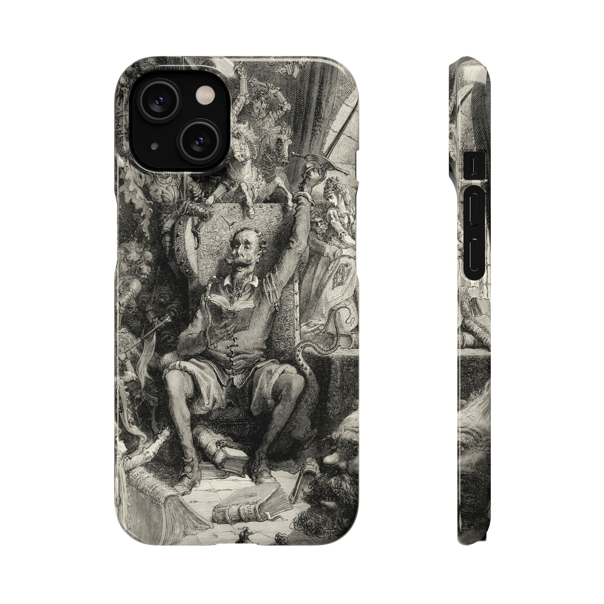 Don Quixote and His Visions by Gustave Doré - iPhone Slim Case