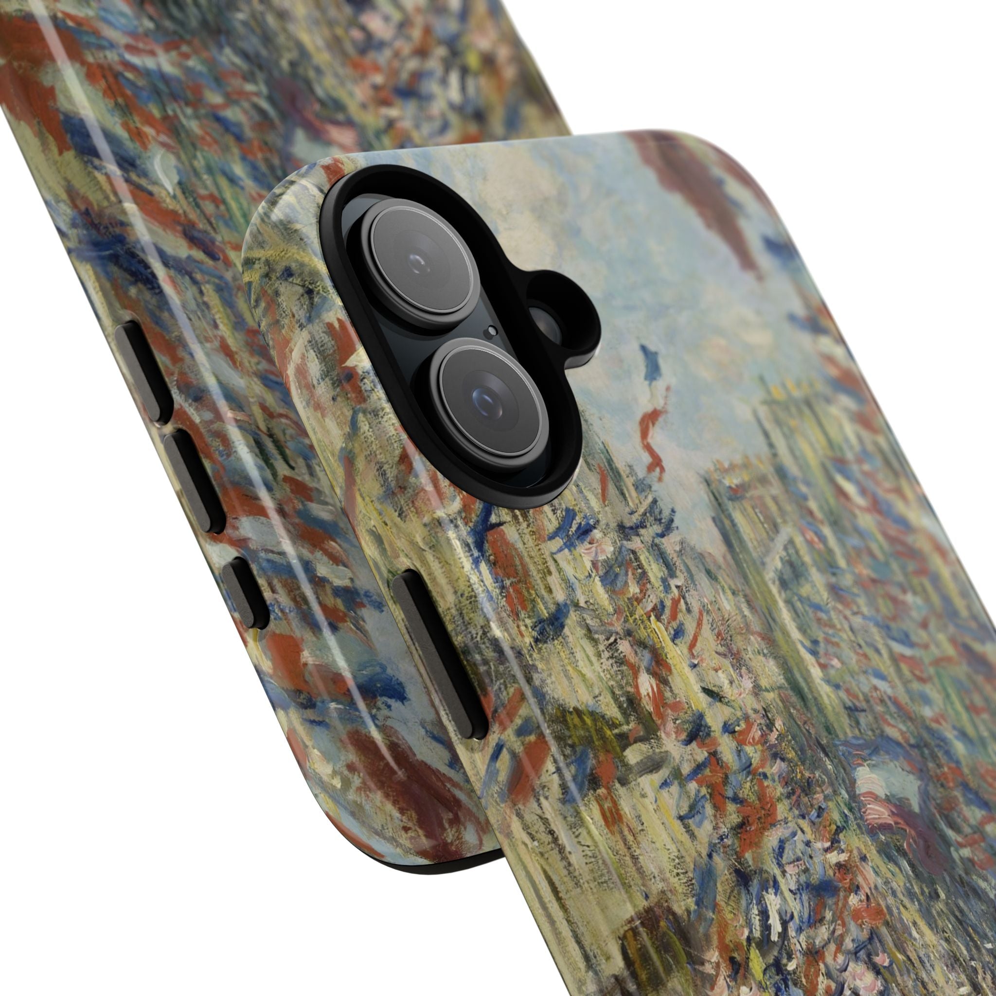 Rue Montorgueil a Parigi di Claude Monet - Cover rinforzata per iPhone