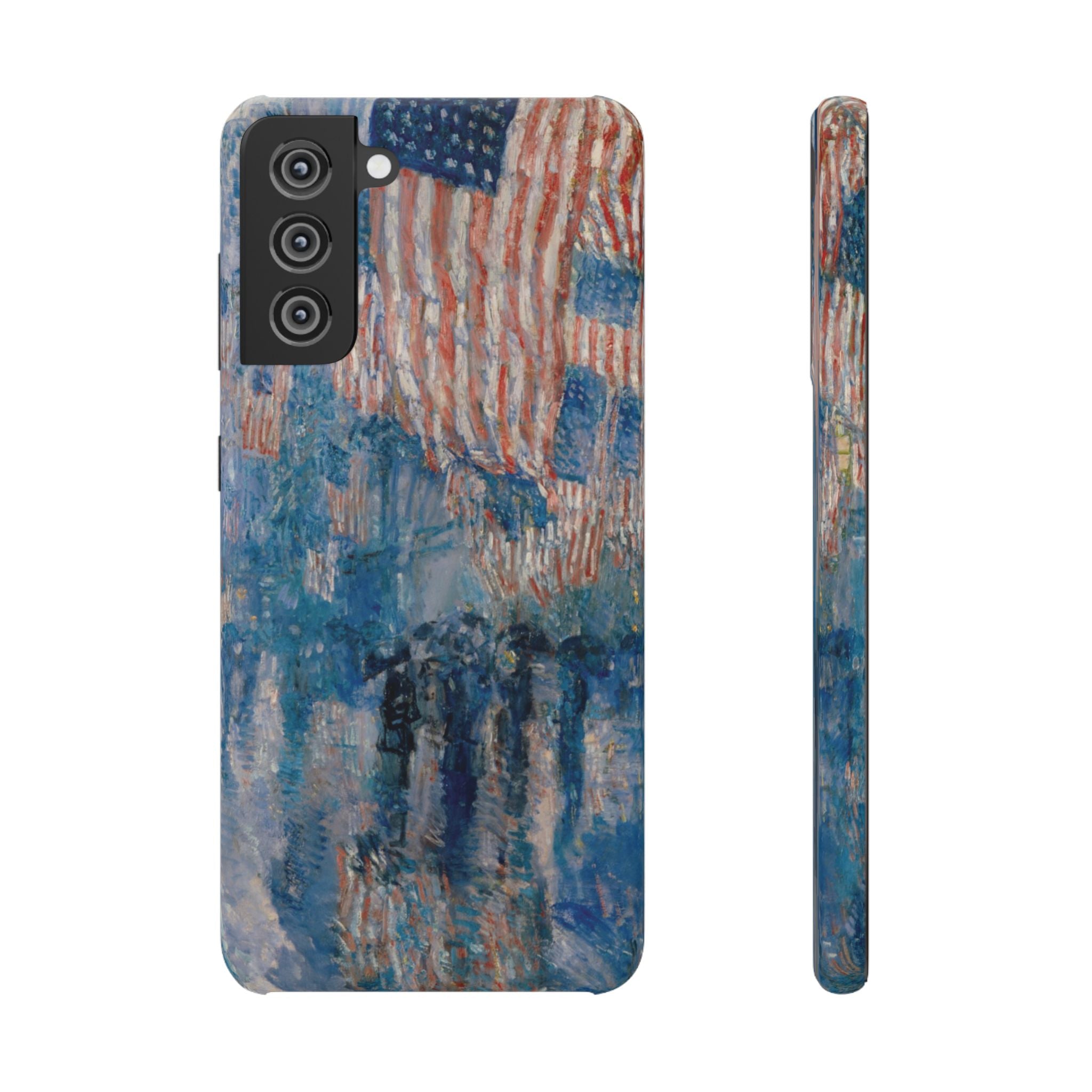 The Avenue in the Rain by Childe Hassam - Samsung Slim Case