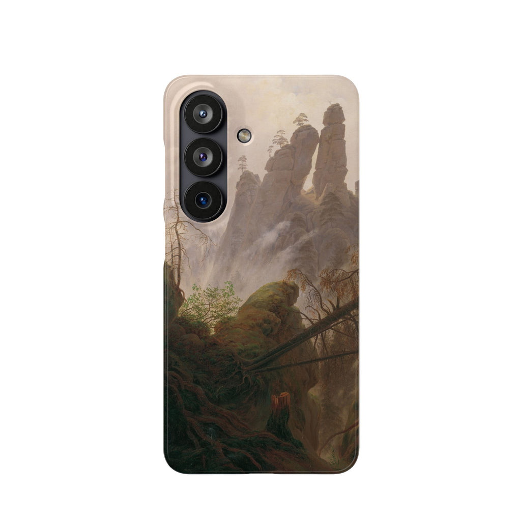 Rocky Landscape in the Elbe Sandstone Mountains by Caspar David Friedrich - Samsung Slim Case