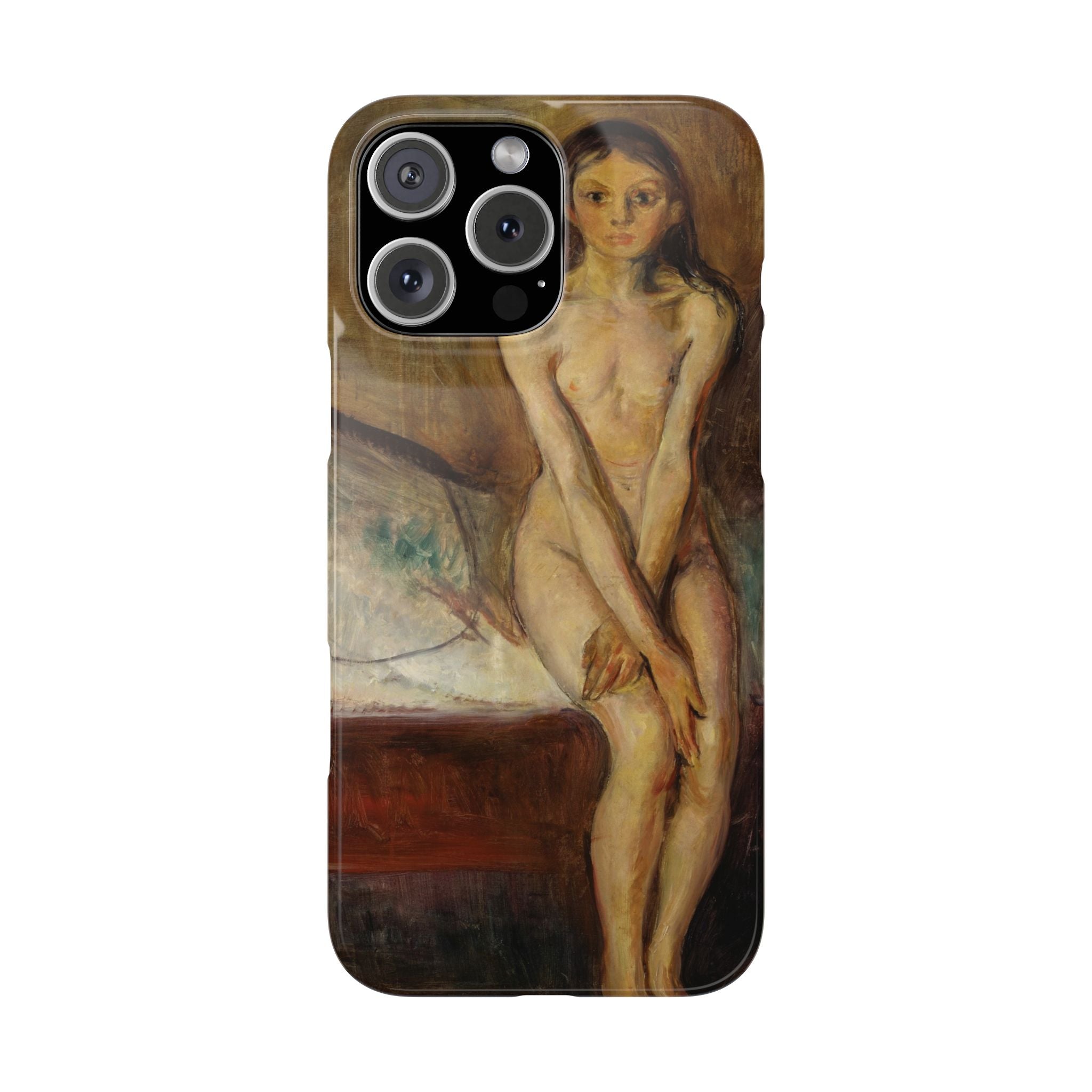 Puberty by Edvard Munch - iPhone Slim Case
