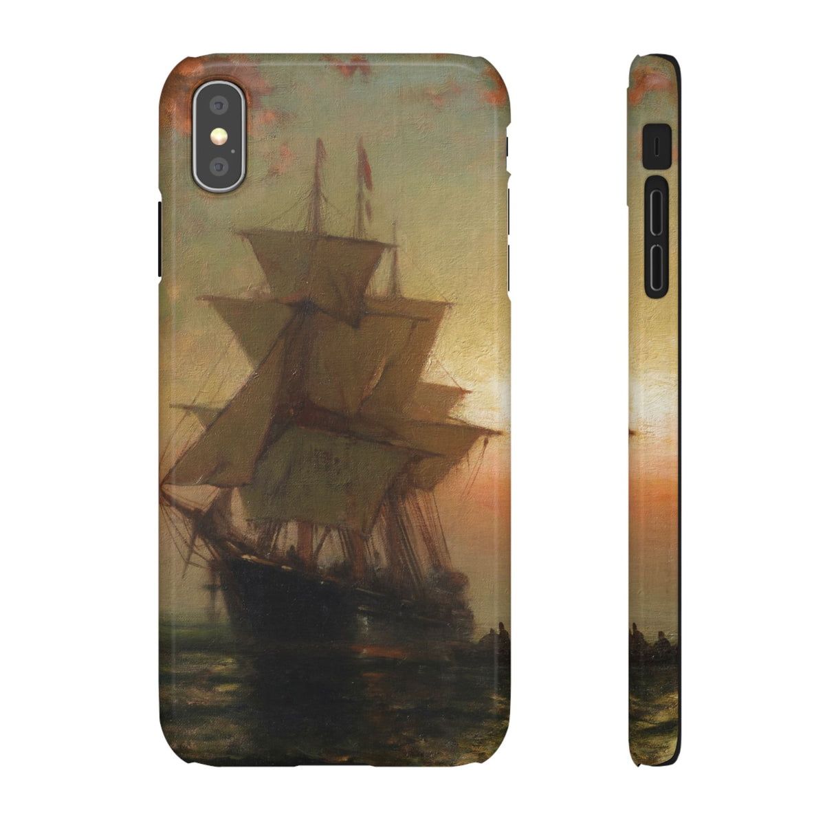 Ships at Night by Edward Moran - iPhone Slim Case