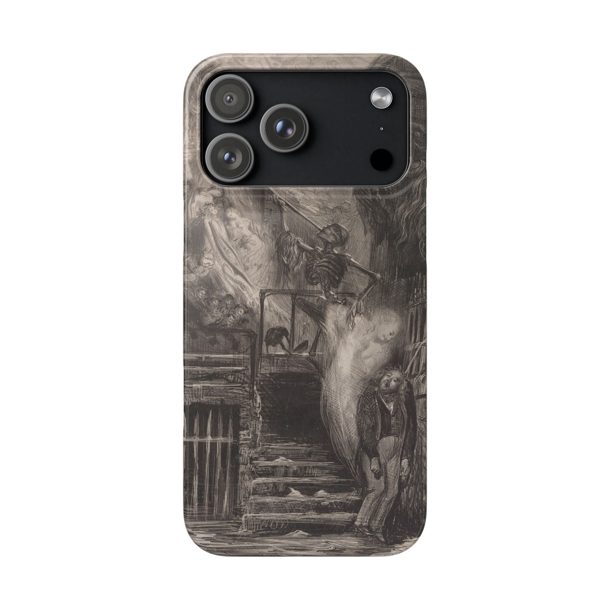 La Rue de la Vieille Lanterne (The Suicide of Gérard de Nerval) by Gustave Doré - iPhone Slim Case