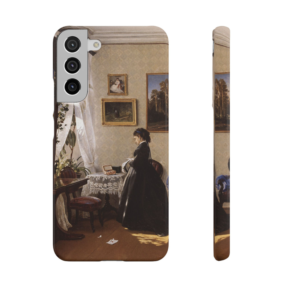 In front of the mirror by Ivan Ivanovich Shishkin - Samsung Slim Case