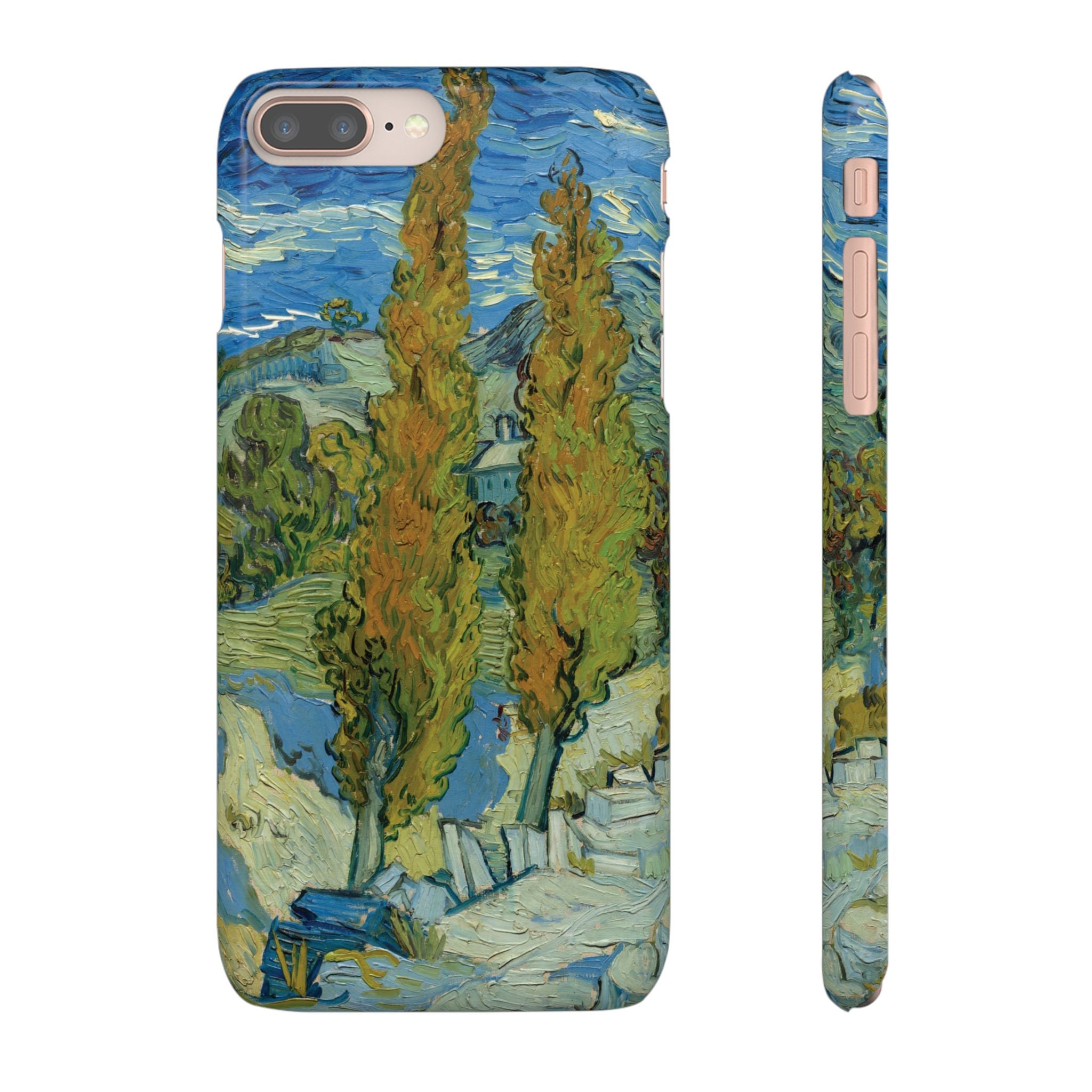 Two Poplars in the Alpilles near Saint-Rémy by Vincent van Gogh - iPhone Slim Case