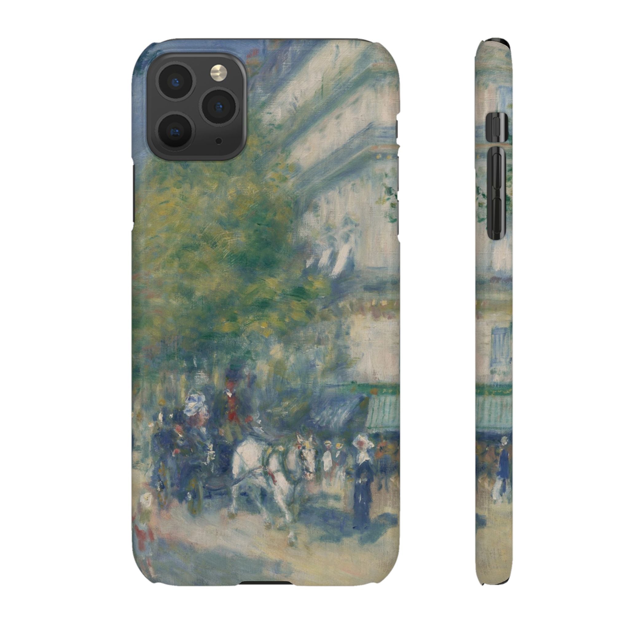 The Grands Boulevards by Pierre Auguste Renoir - iPhone Slim Case