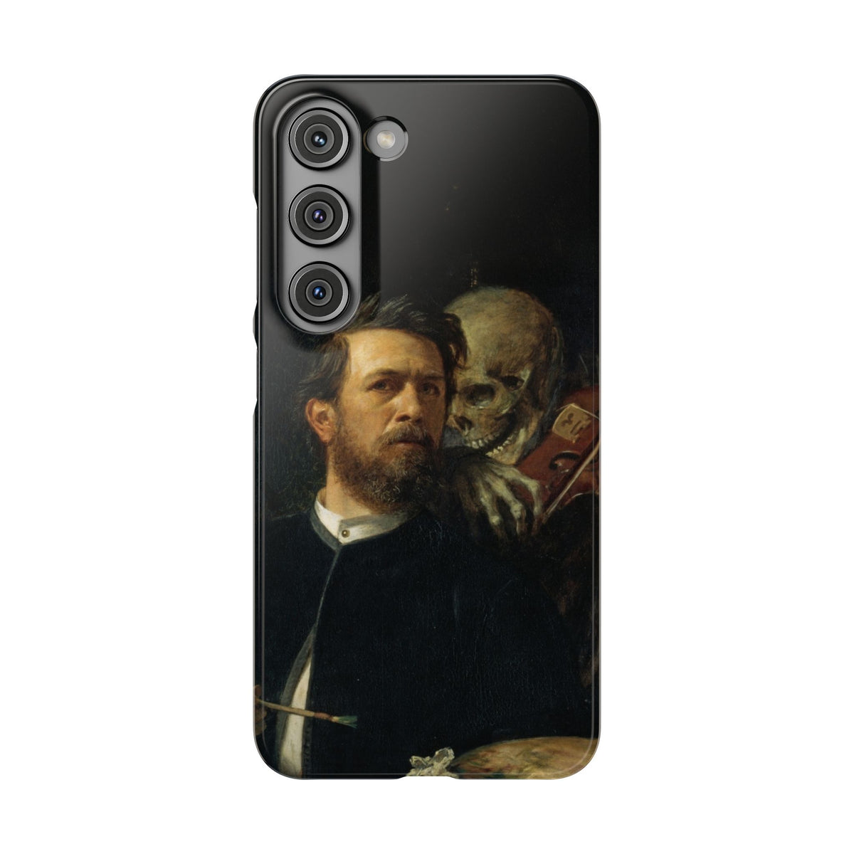 Self Portrait with Death Playing the Fiddle by Arnold Böcklin - Samsung Slim Case