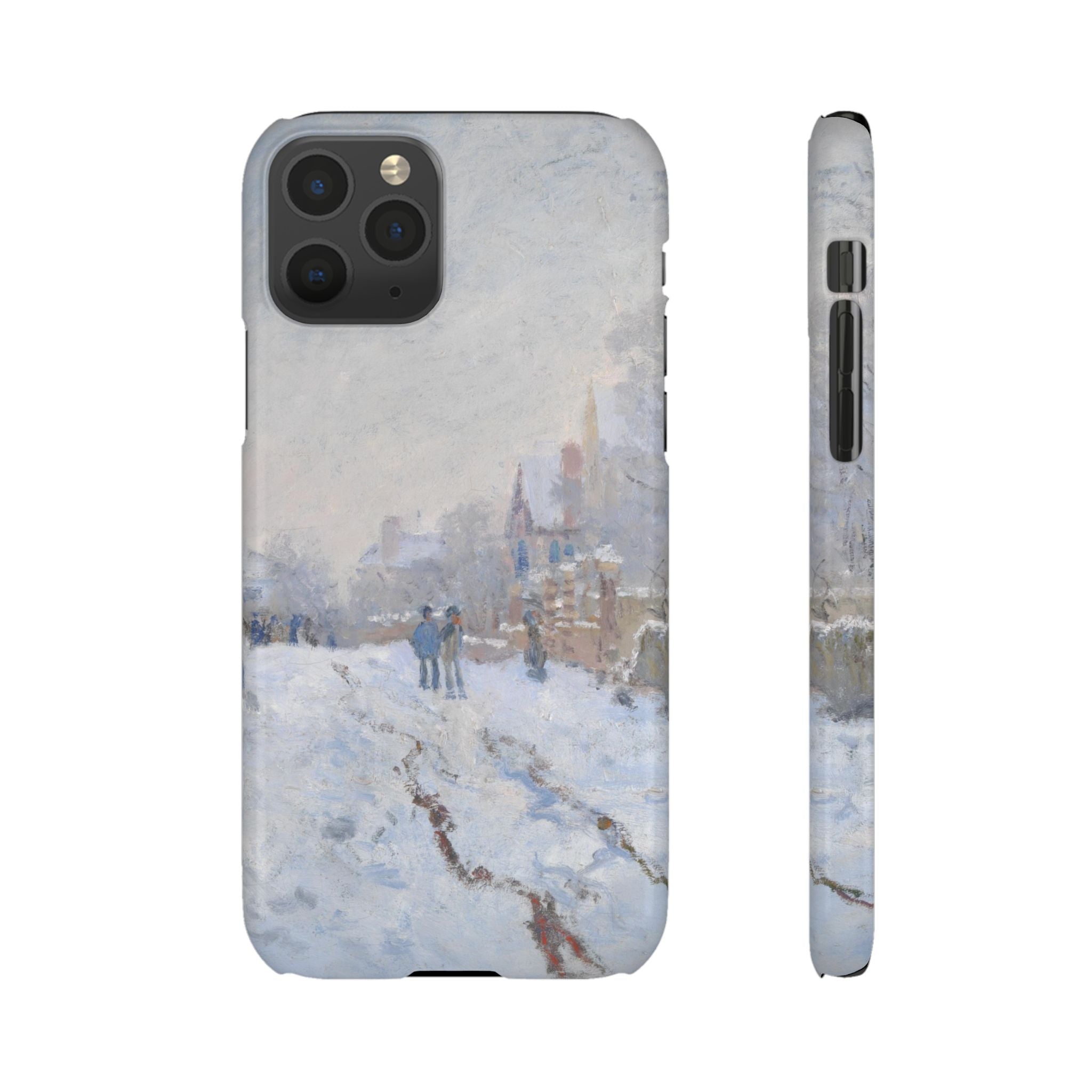 Snow Scene at Argenteuil by Claude Monet - iPhone Slim Case