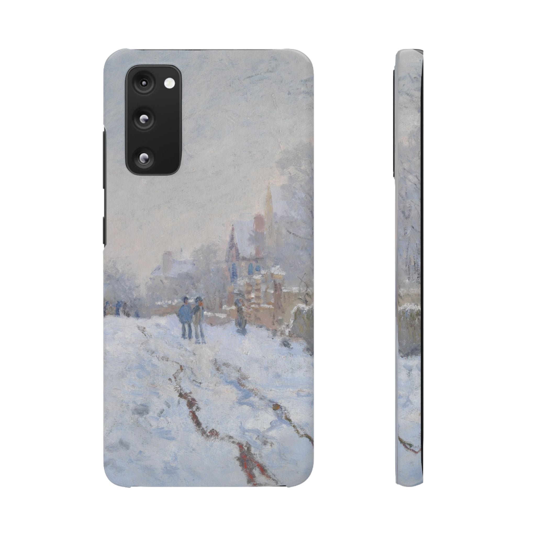 Snow Scene at Argenteuil by Claude Monet - Samsung Slim Case