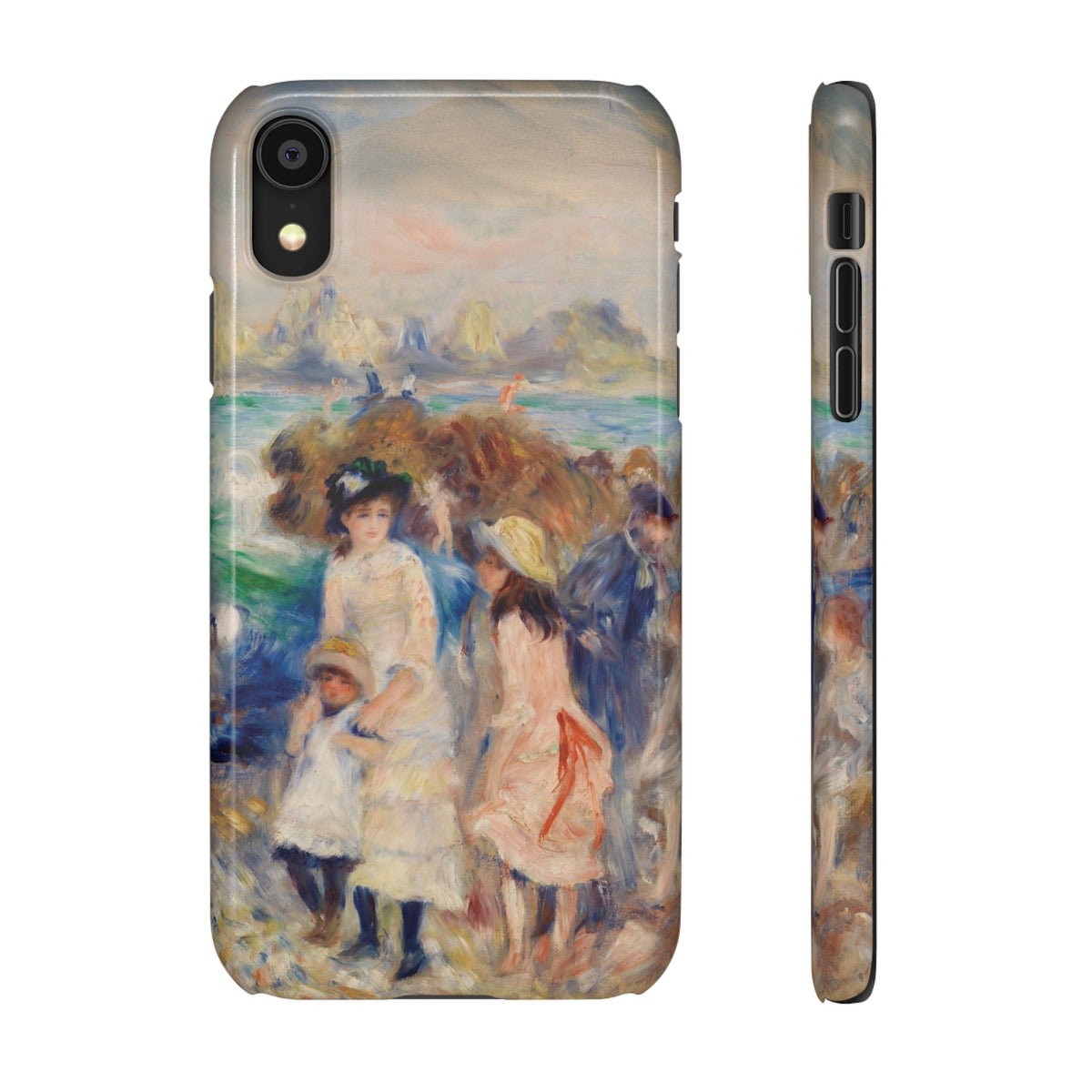 Children at the Beach at Guernsey by Pierre Auguste Renoir - iPhone Slim Case