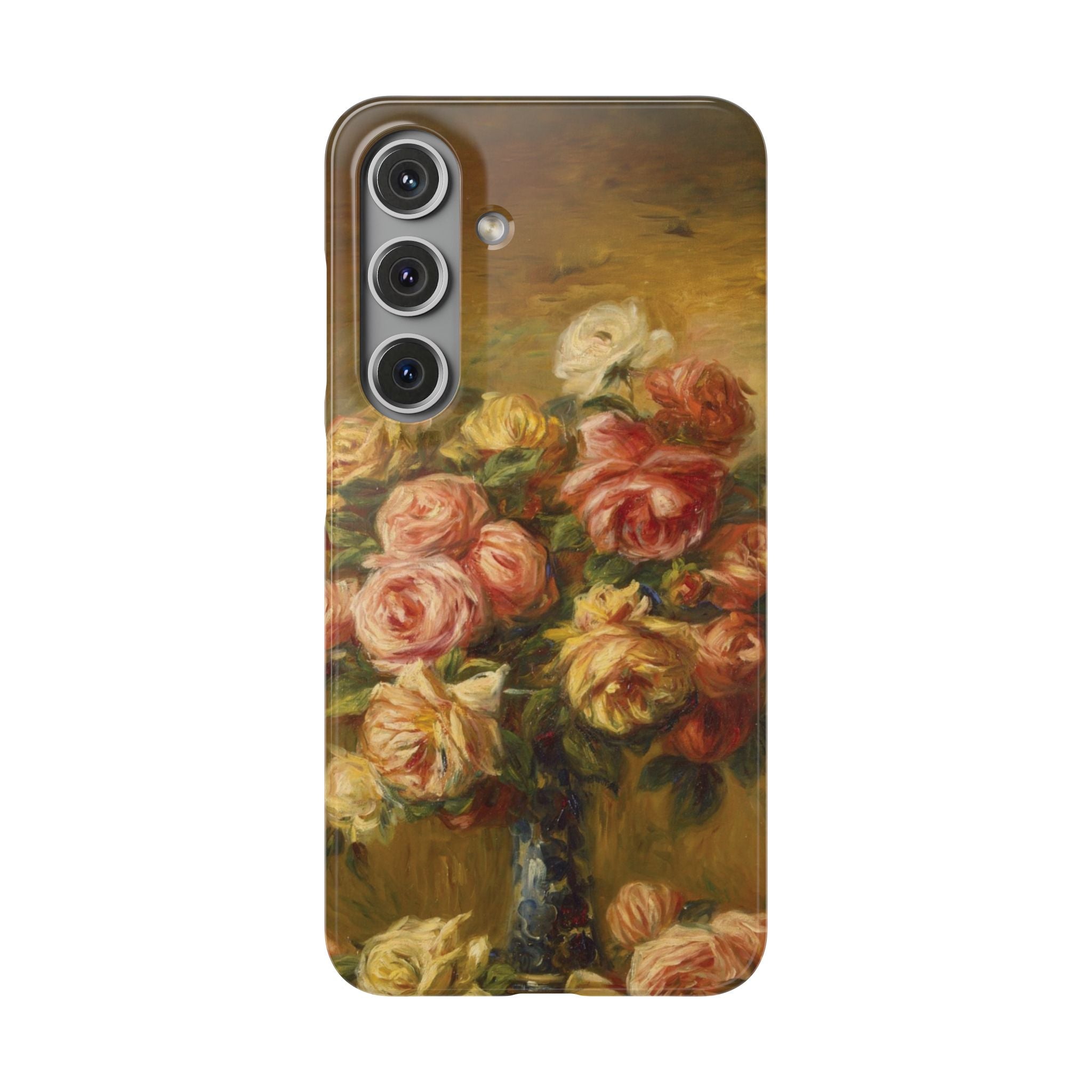 Roses in a Vase by Pierre Auguste Renoir - Samsung Slim Case