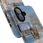 A village in the snow by Peder Mork Monsted - iPhone Tough Case