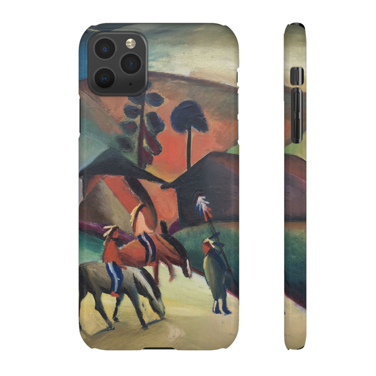 Indians on Horsebacks by August Macke - iPhone Slim Case