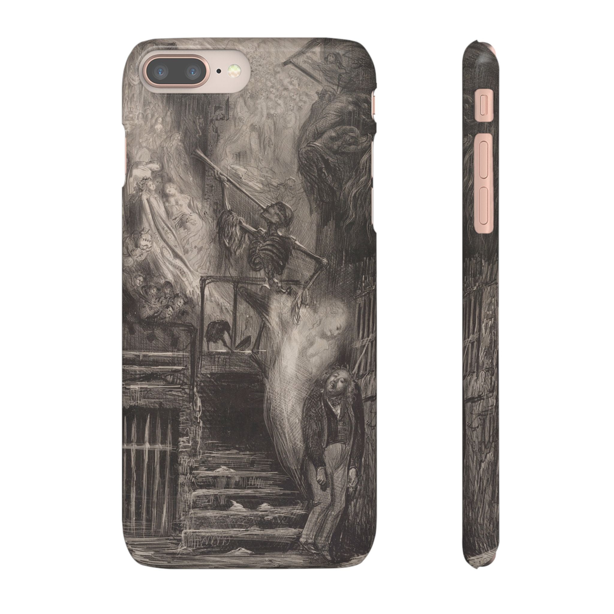 La Rue de la Vieille Lanterne (The Suicide of Gérard de Nerval) by Gustave Doré - iPhone Slim Case