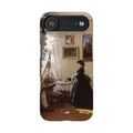 In front of the mirror by Ivan Ivanovich Shishkin - iPhone Slim Case