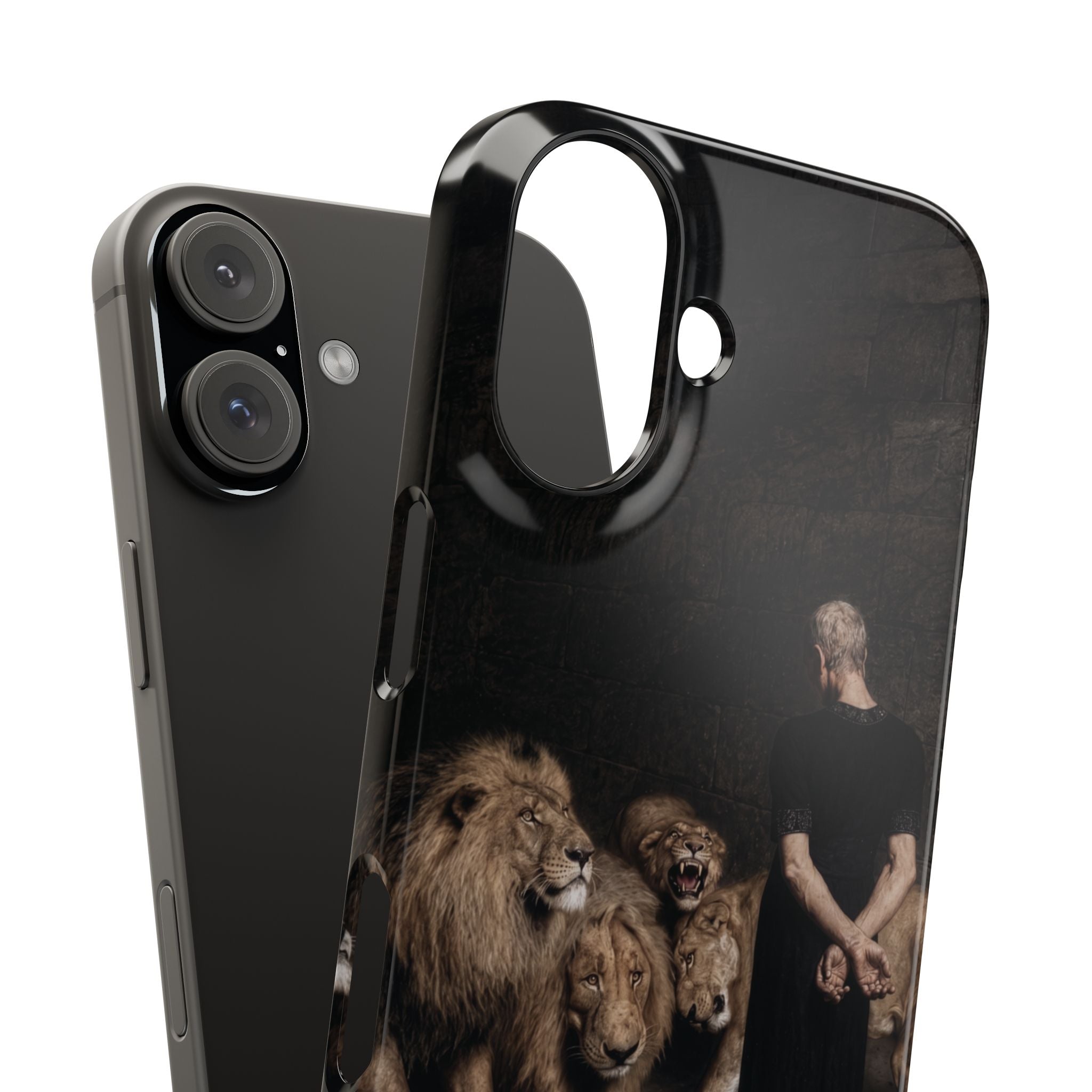 Daniel in the Lion's Den by Briton Riviere - iPhone Slim Case