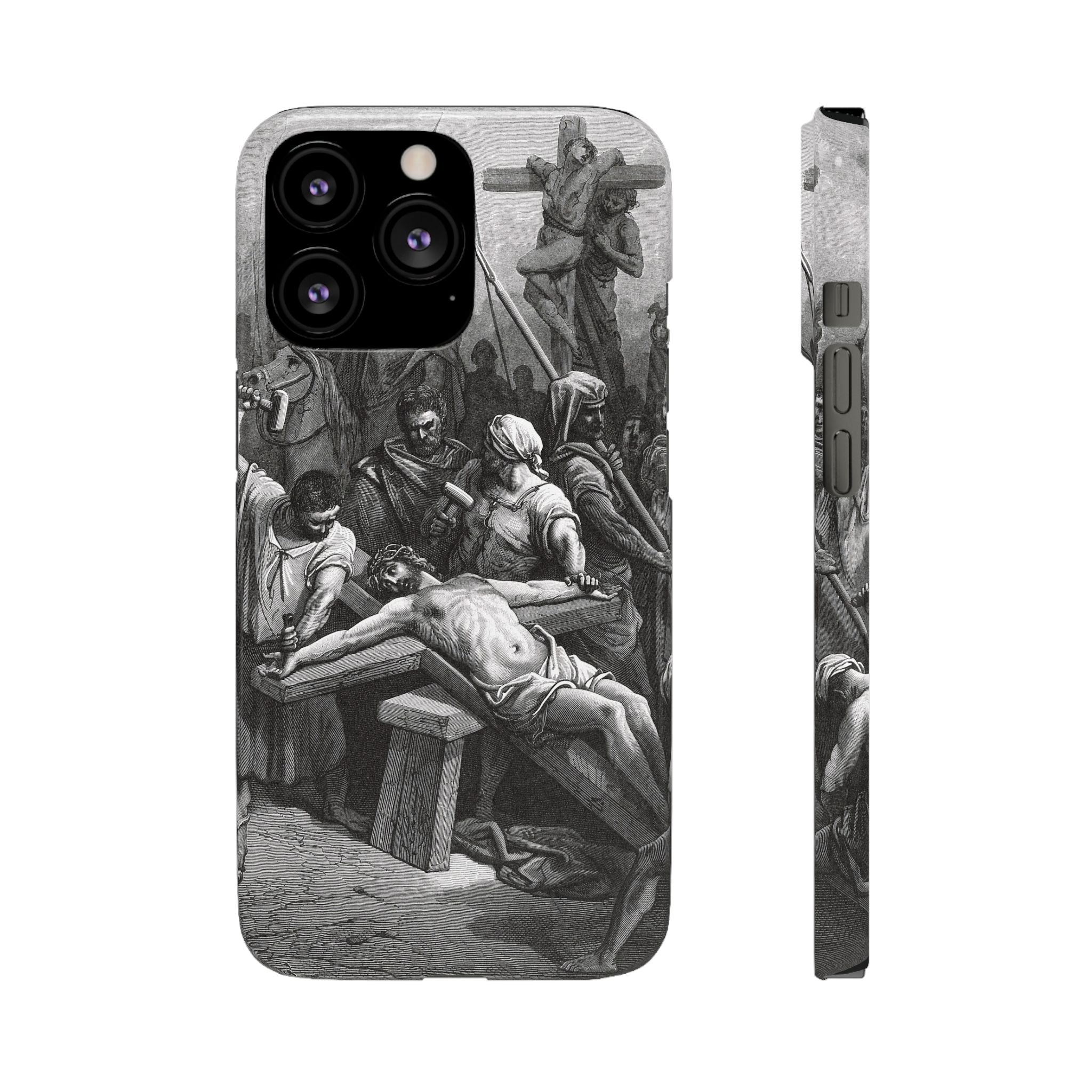 Crucifixion of Jesus by Gustave Doré - iPhone Slim Case