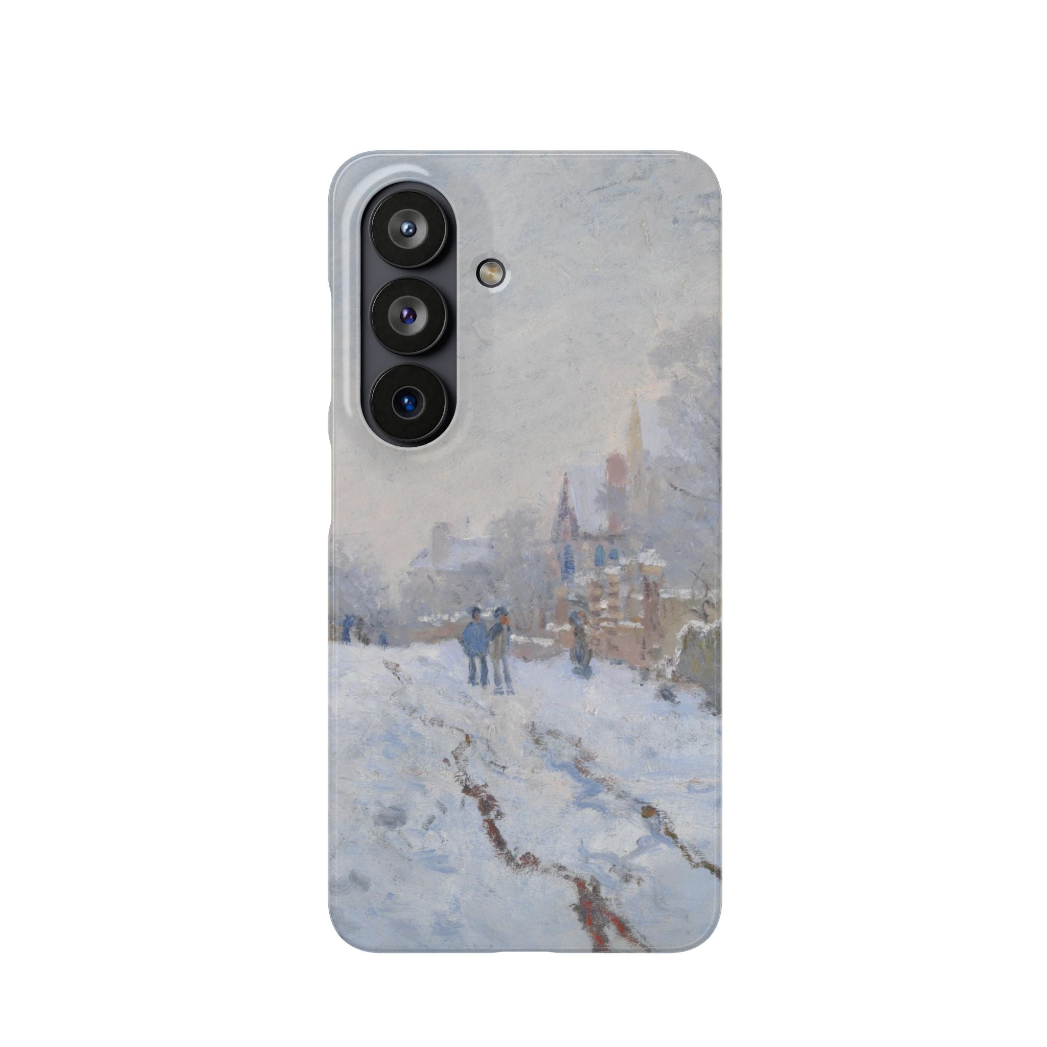 Snow Scene at Argenteuil by Claude Monet - Samsung Slim Case