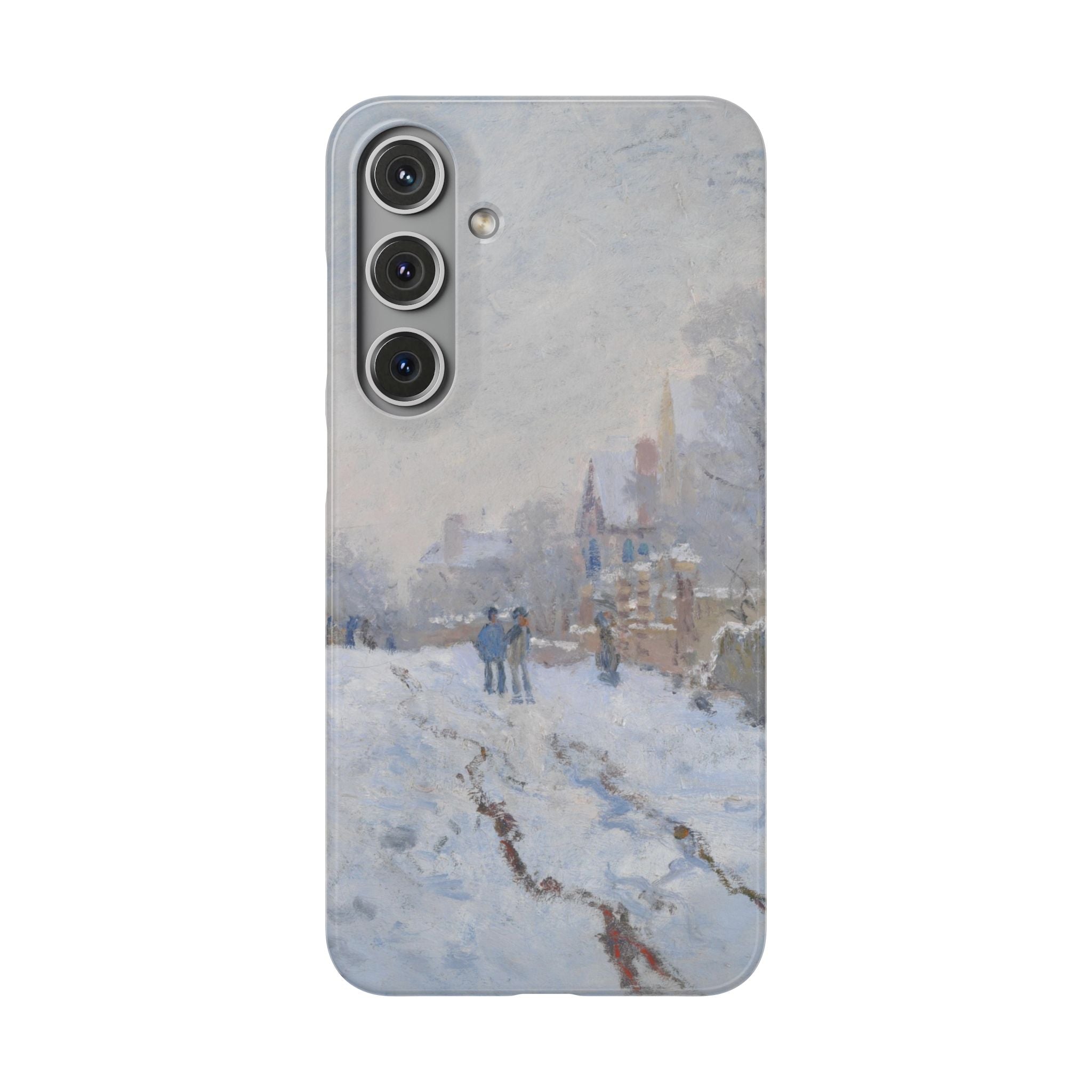 Snow Scene at Argenteuil by Claude Monet - Samsung Slim Case