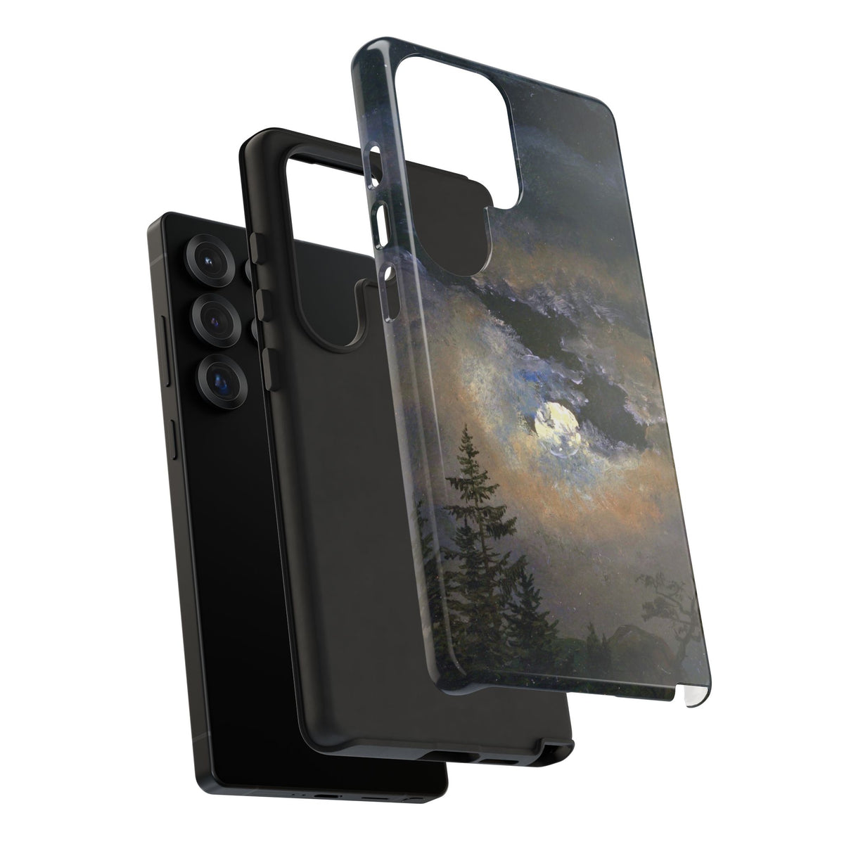 Studie einer Wolke und Landschaft bei Mondlicht von Johan Dahl – Samsung Tough Case