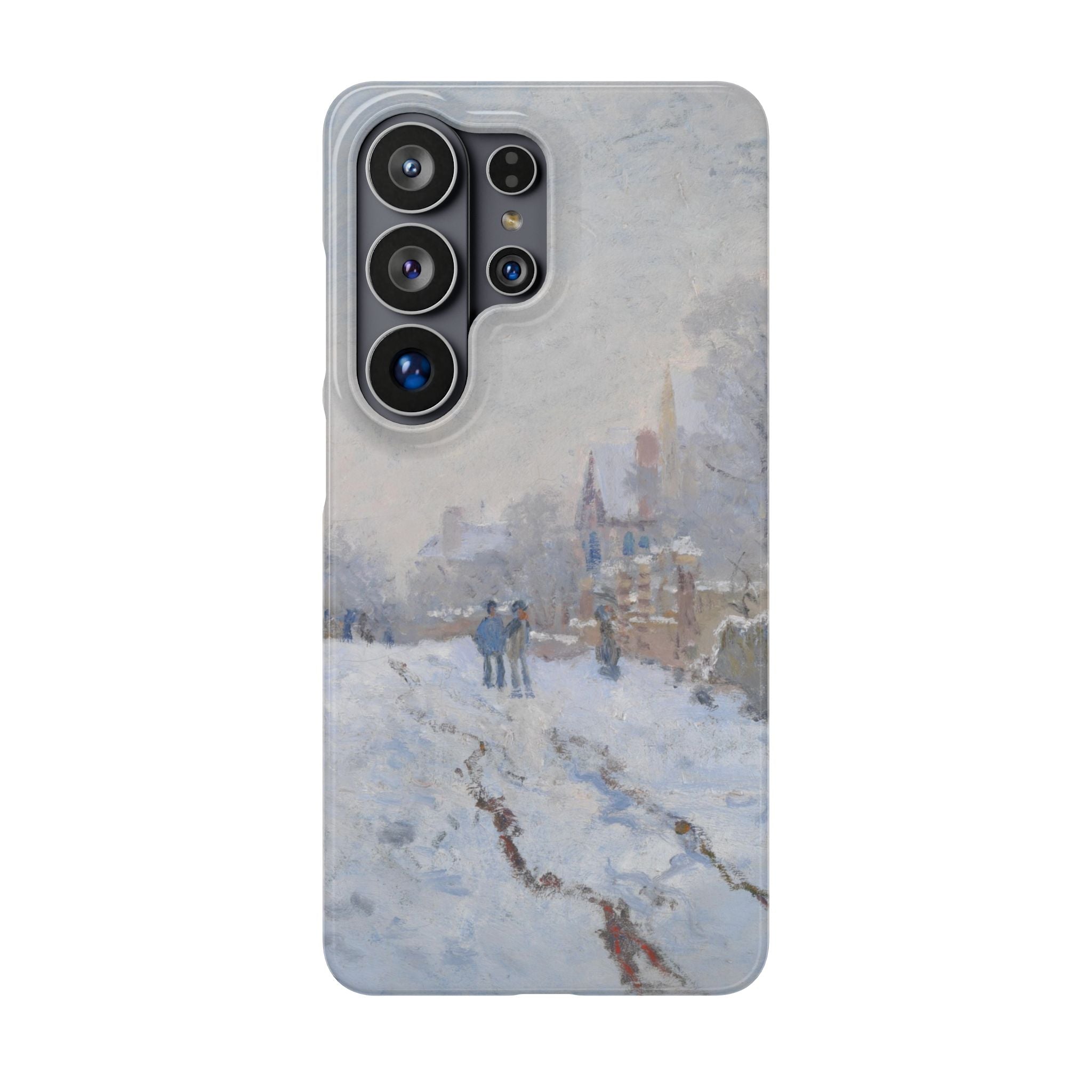 Snow Scene at Argenteuil by Claude Monet - Samsung Slim Case