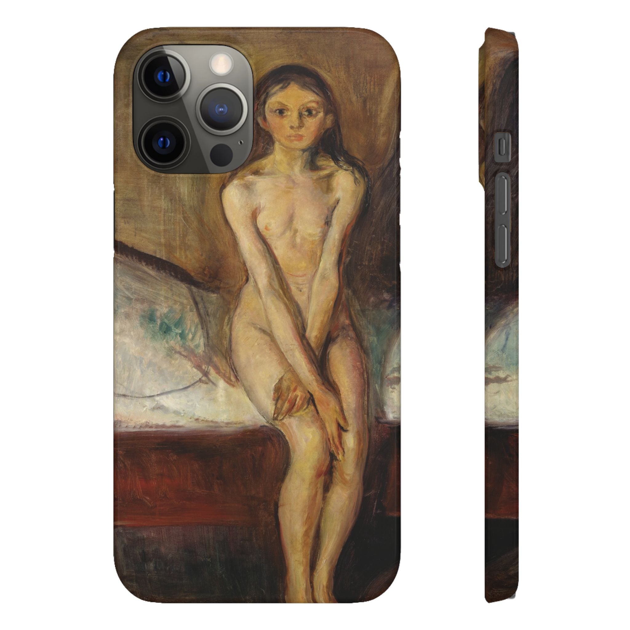 Puberty by Edvard Munch - iPhone Slim Case