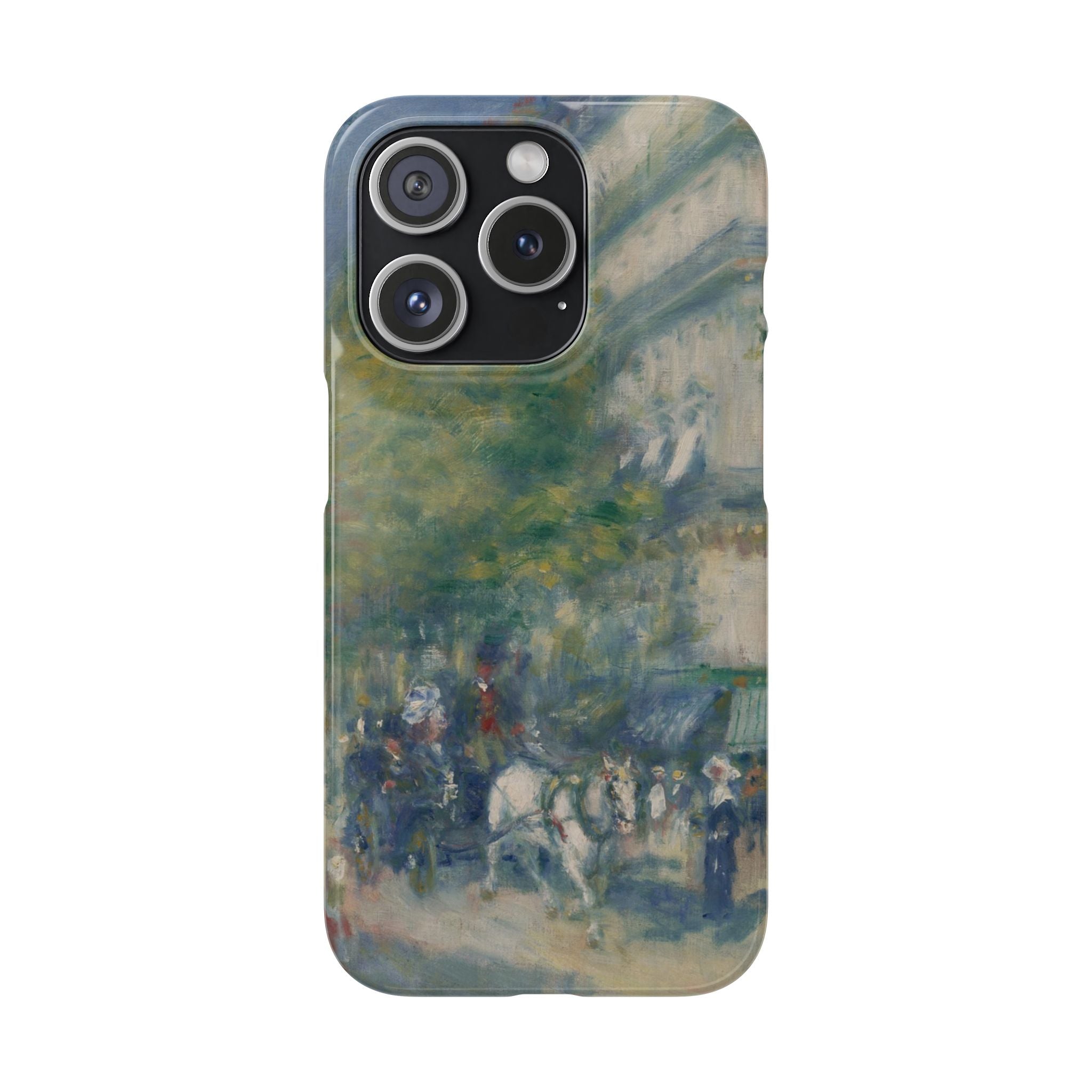 The Grands Boulevards by Pierre Auguste Renoir - iPhone Slim Case