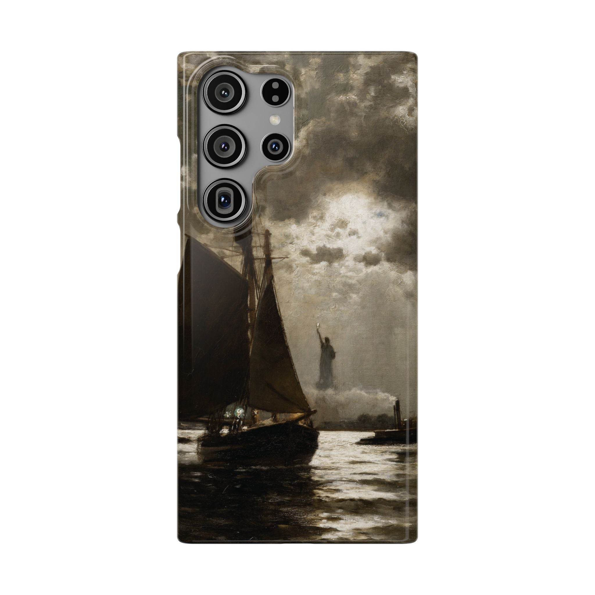 Nightfall over New York Harbor by Edward Moran - Samsung Slim Case