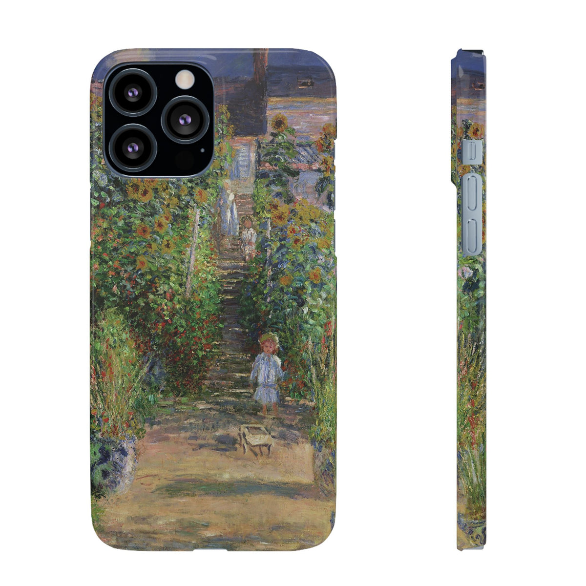 Monets Garden at Vetheuil by Claude Monet- iPhone Slim Case