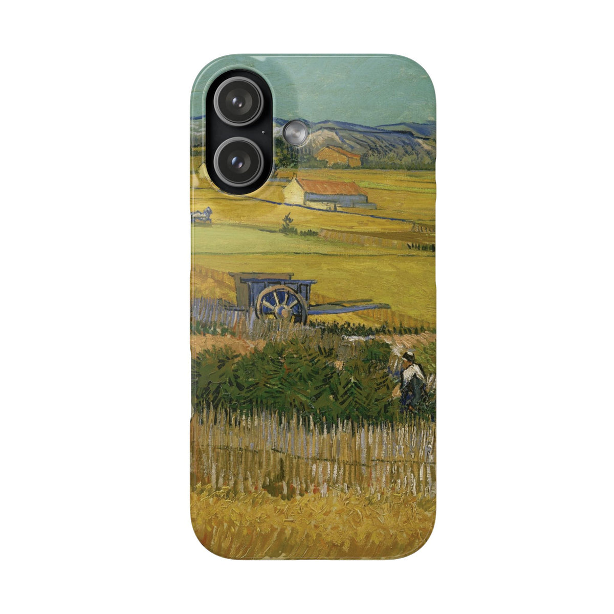 Harvest at La Crau by Vincent van Gogh - iPhone Slim Case