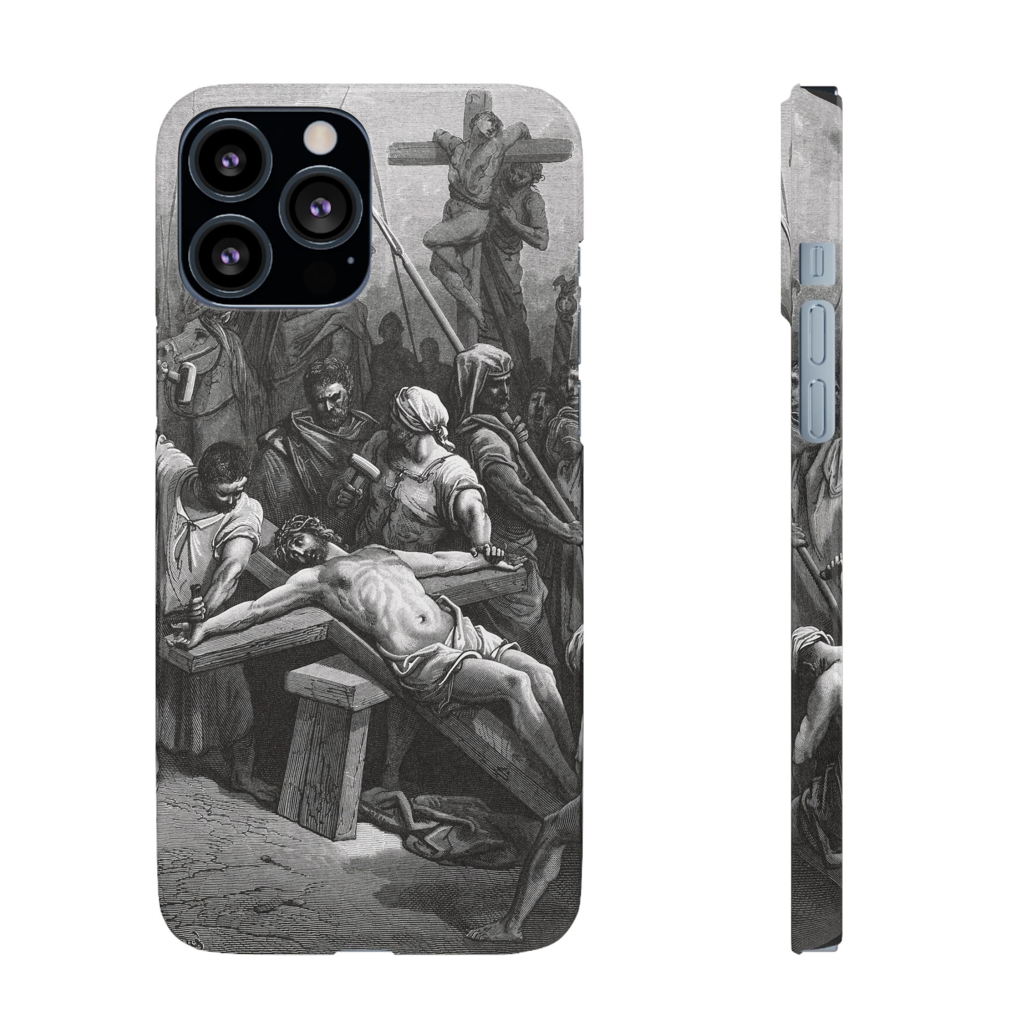 Crucifixion of Jesus by Gustave Doré - iPhone Slim Case
