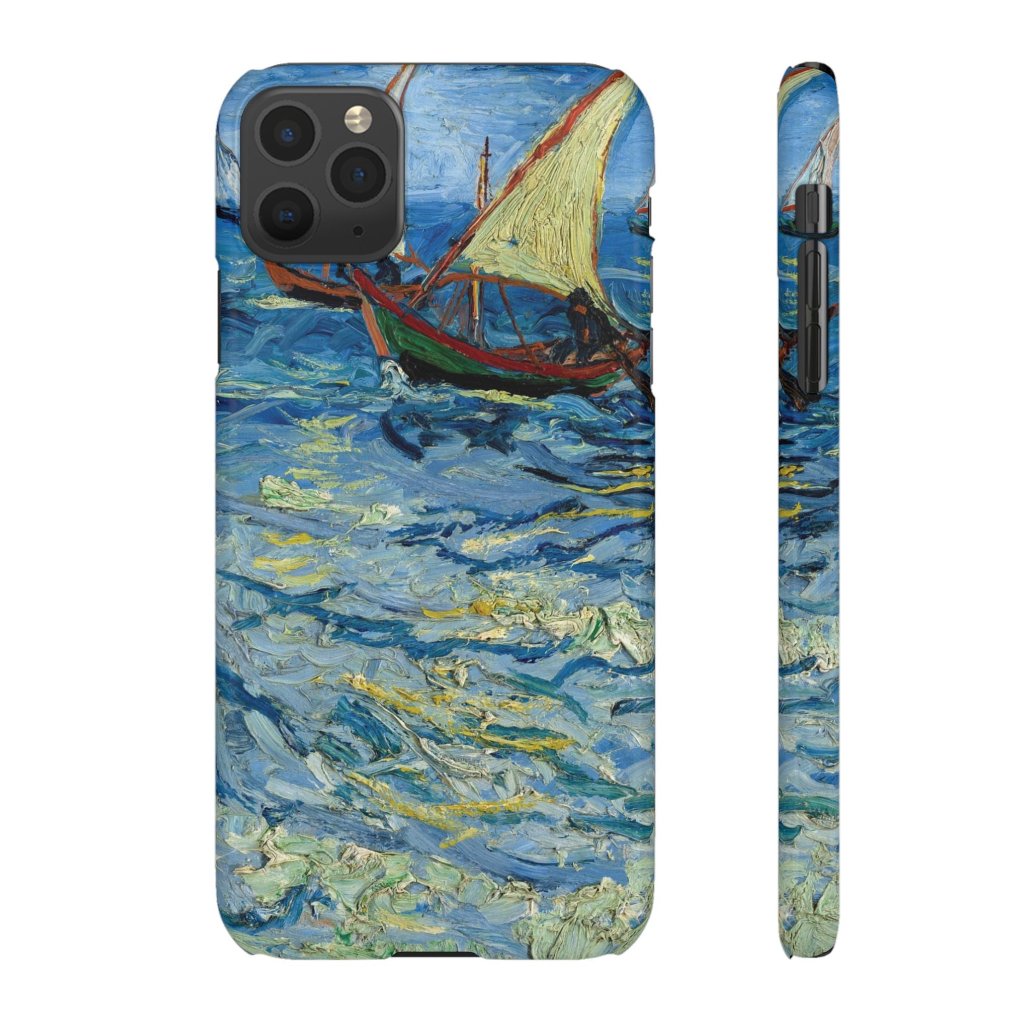 Fishing Boats at Sea by Vincent van Gogh - iPhone Slim Case