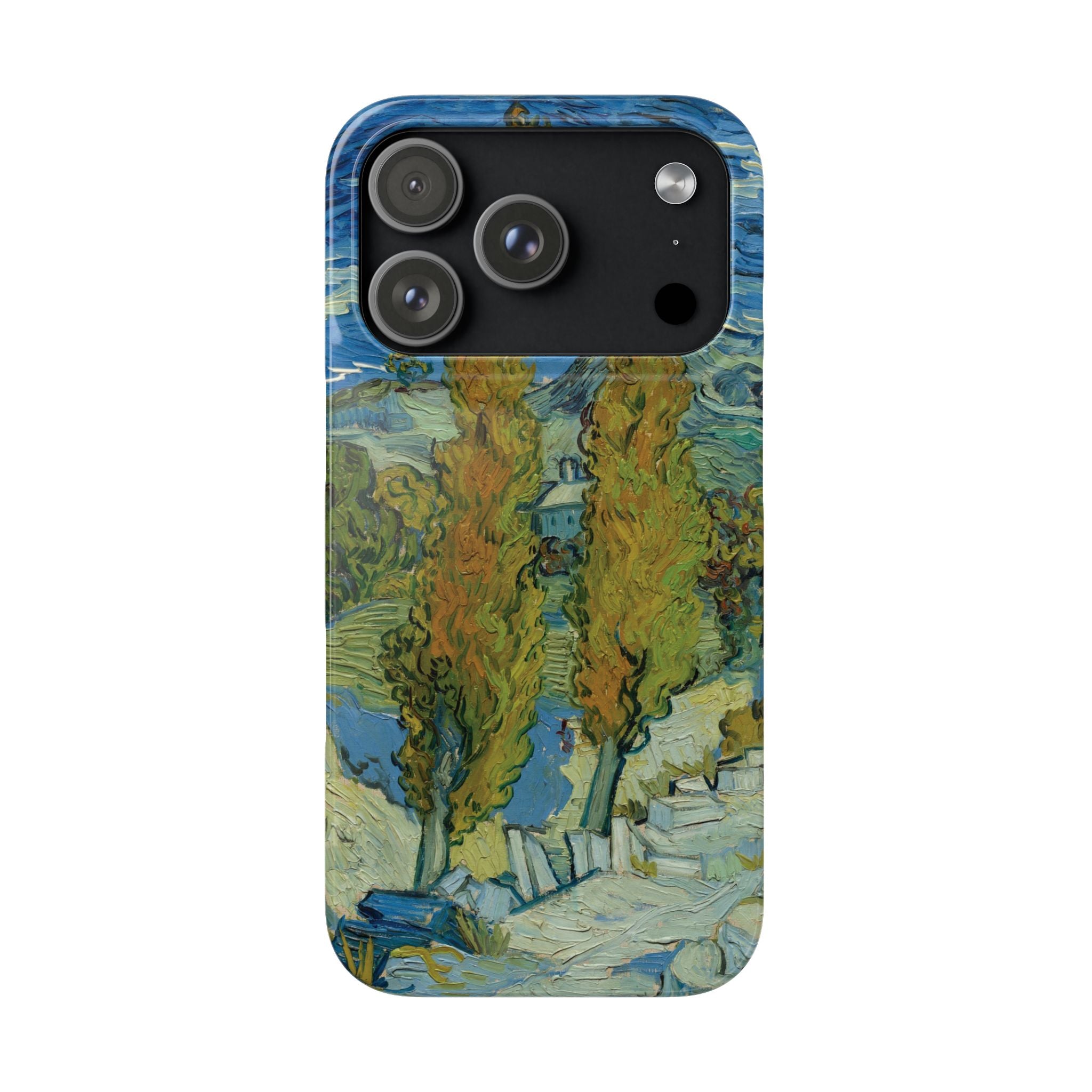 Two Poplars in the Alpilles near Saint-Rémy by Vincent van Gogh - iPhone Slim Case