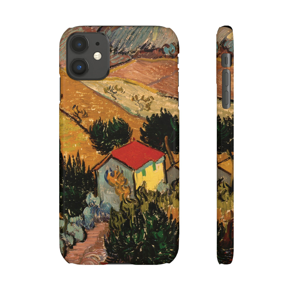 Landscape with House and Ploughman by Vincent van Gogh - iPhone Slim Case