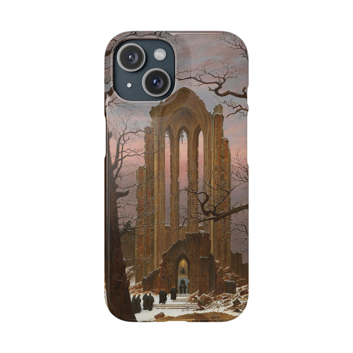 Monastery Graveyard in the Snow by Caspar David Friedrich - iPhone Slim Case