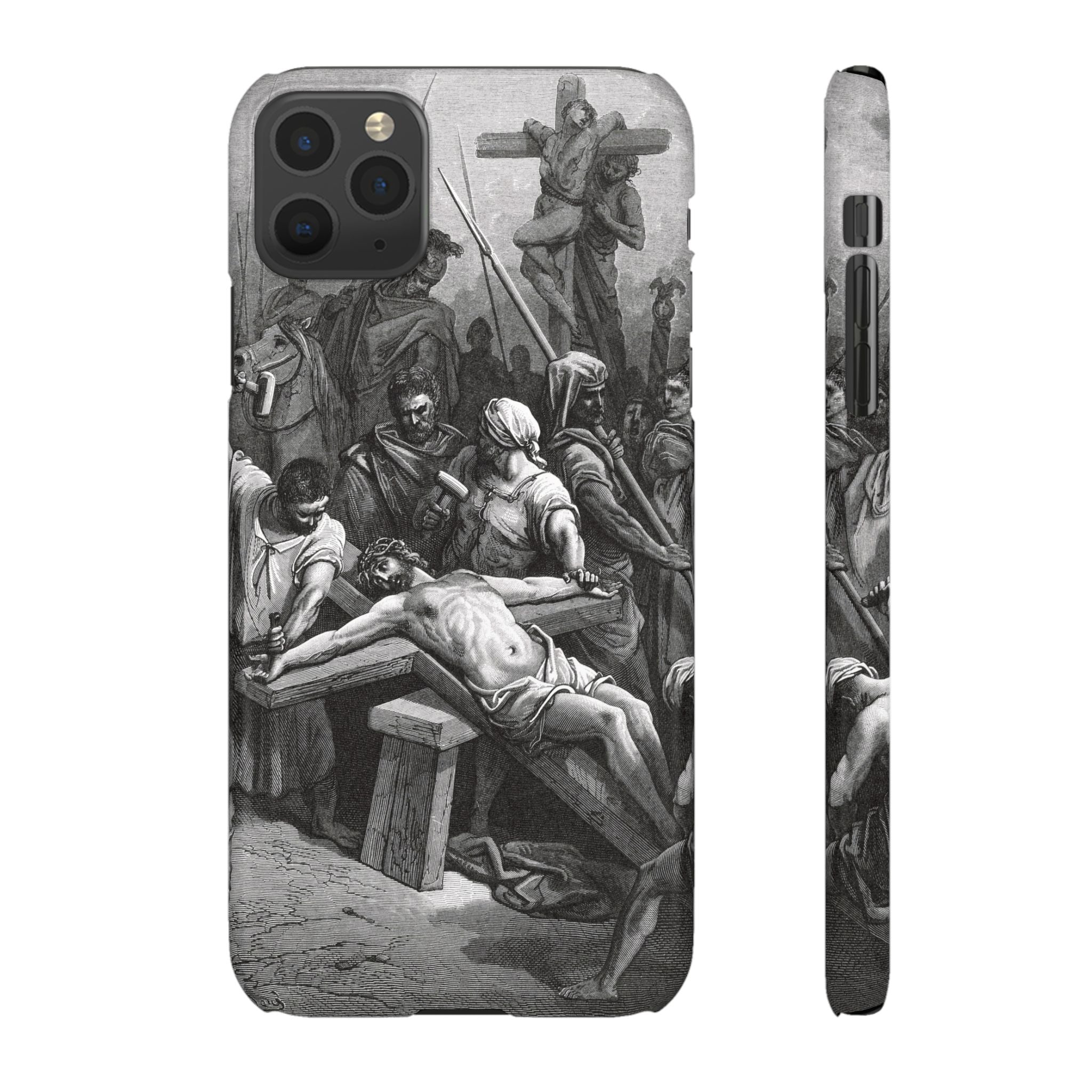 Crucifixion of Jesus by Gustave Doré - iPhone Slim Case