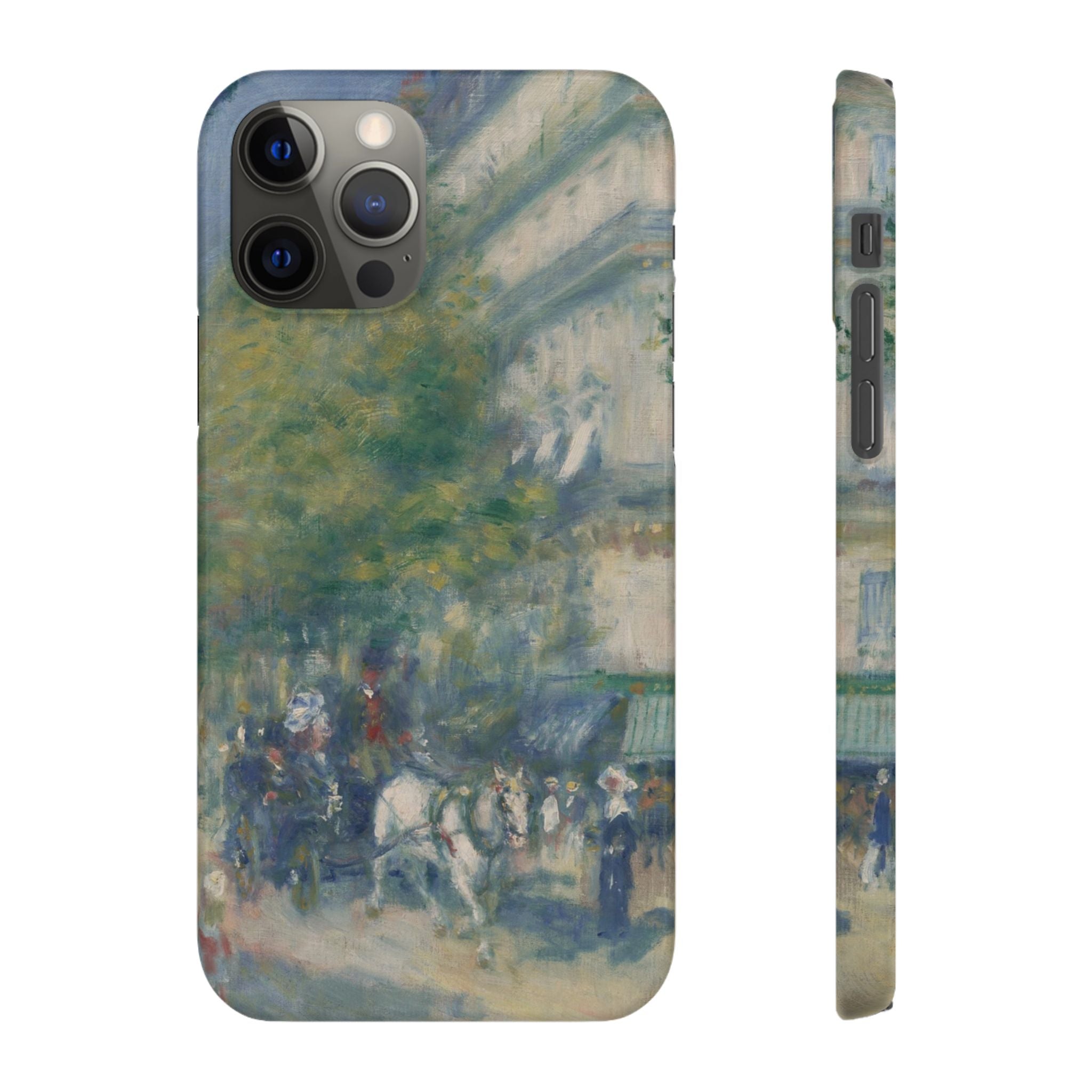 The Grands Boulevards by Pierre Auguste Renoir - iPhone Slim Case