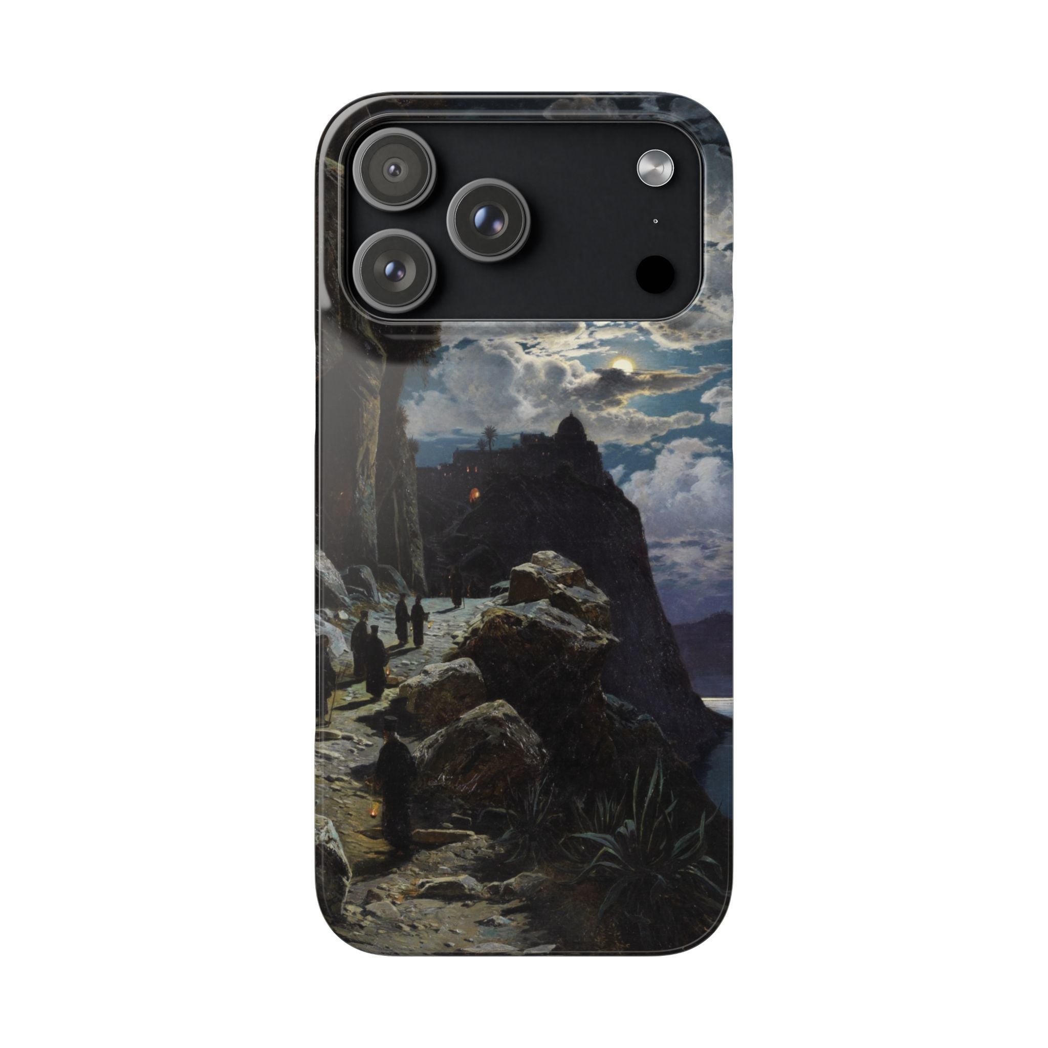 Procession of Monks on Mount Athos by Hermann Corrodi - iPhone Slim Case