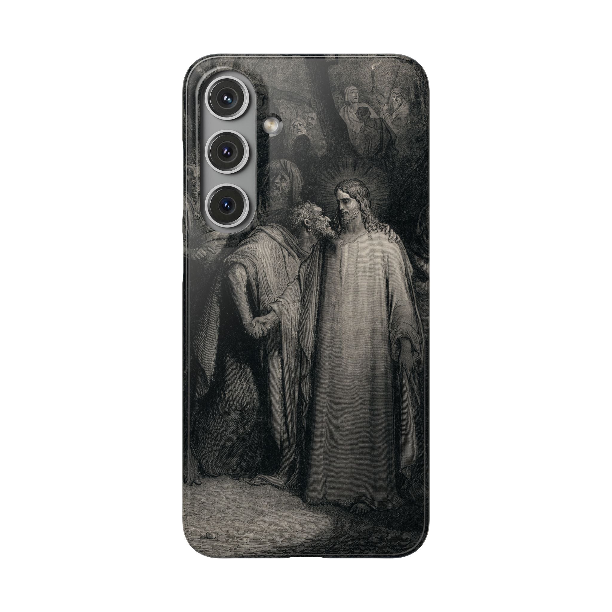 The Holy Bible: Plate CXLI “The Judas Kiss” by Gustave Doré - Samsung Slim Case