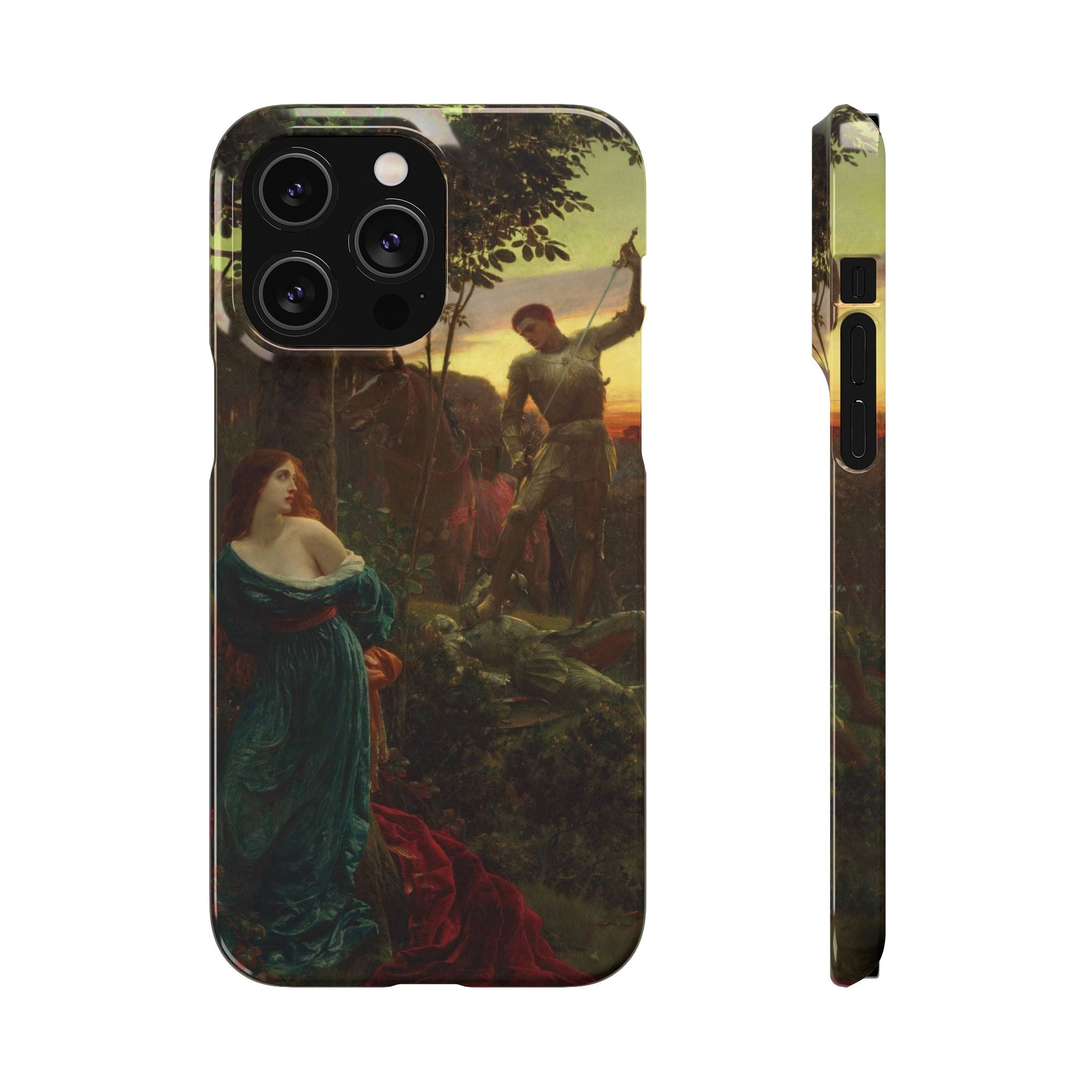 Chivalry by Frank Dicksee - iPhone Slim Case