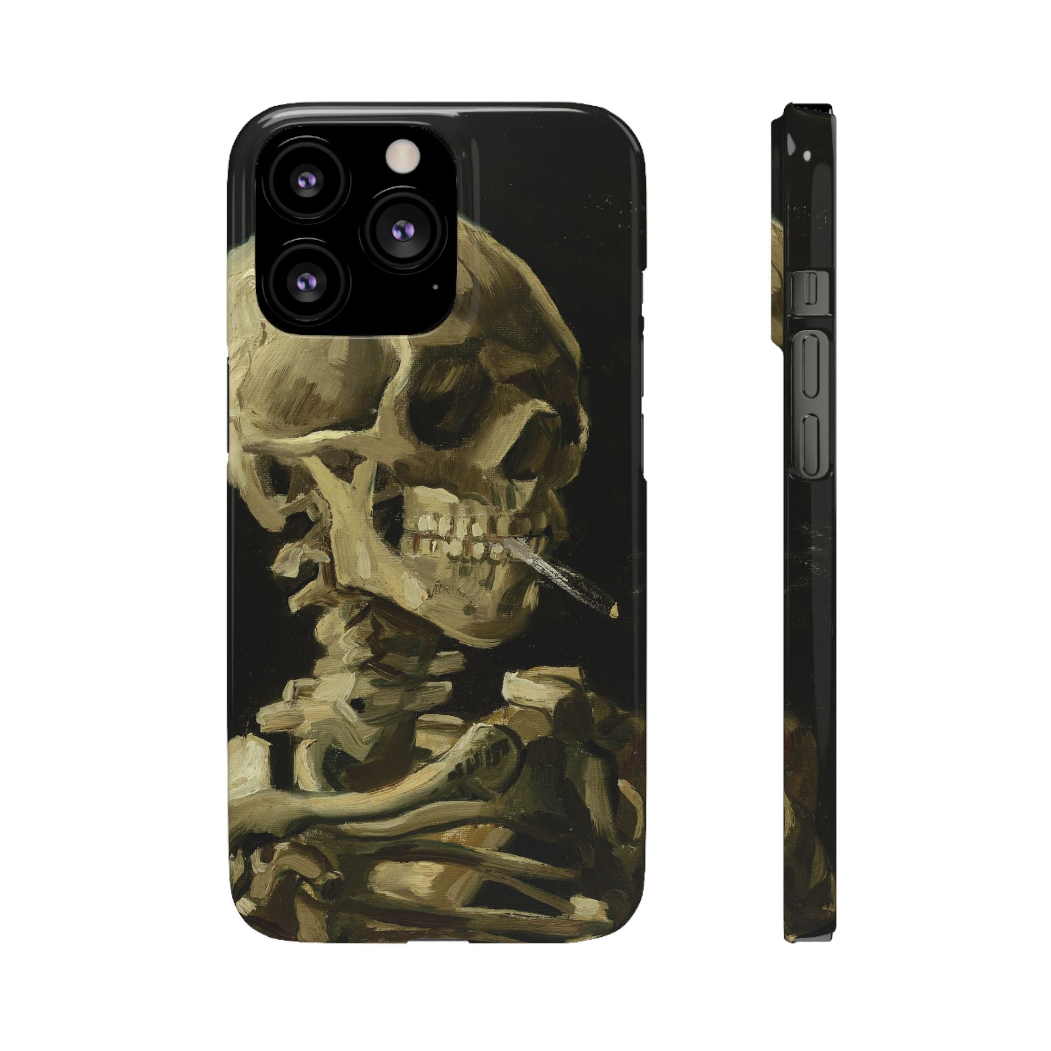 Head of a Skeleton with a Burning Cigarette by Vincent van Gogh - iPhone Slim Case