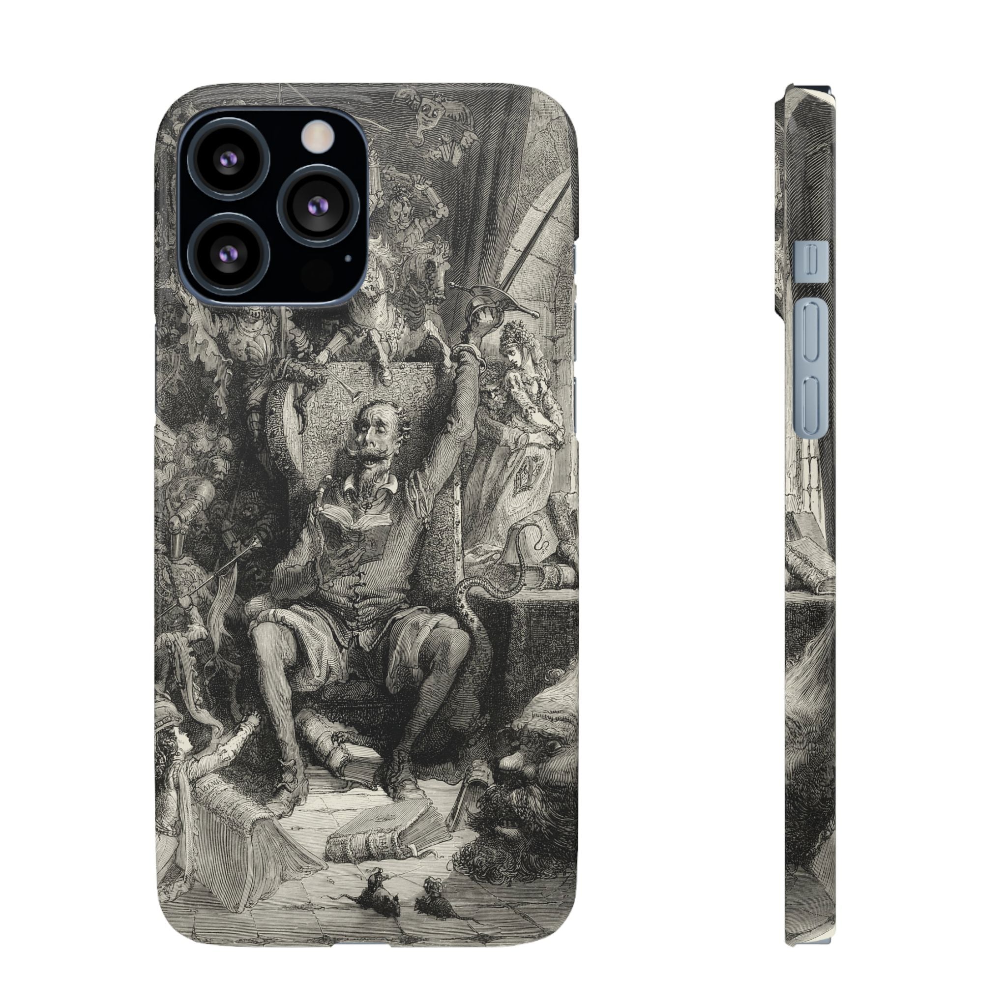 Don Quixote and His Visions by Gustave Doré - iPhone Slim Case