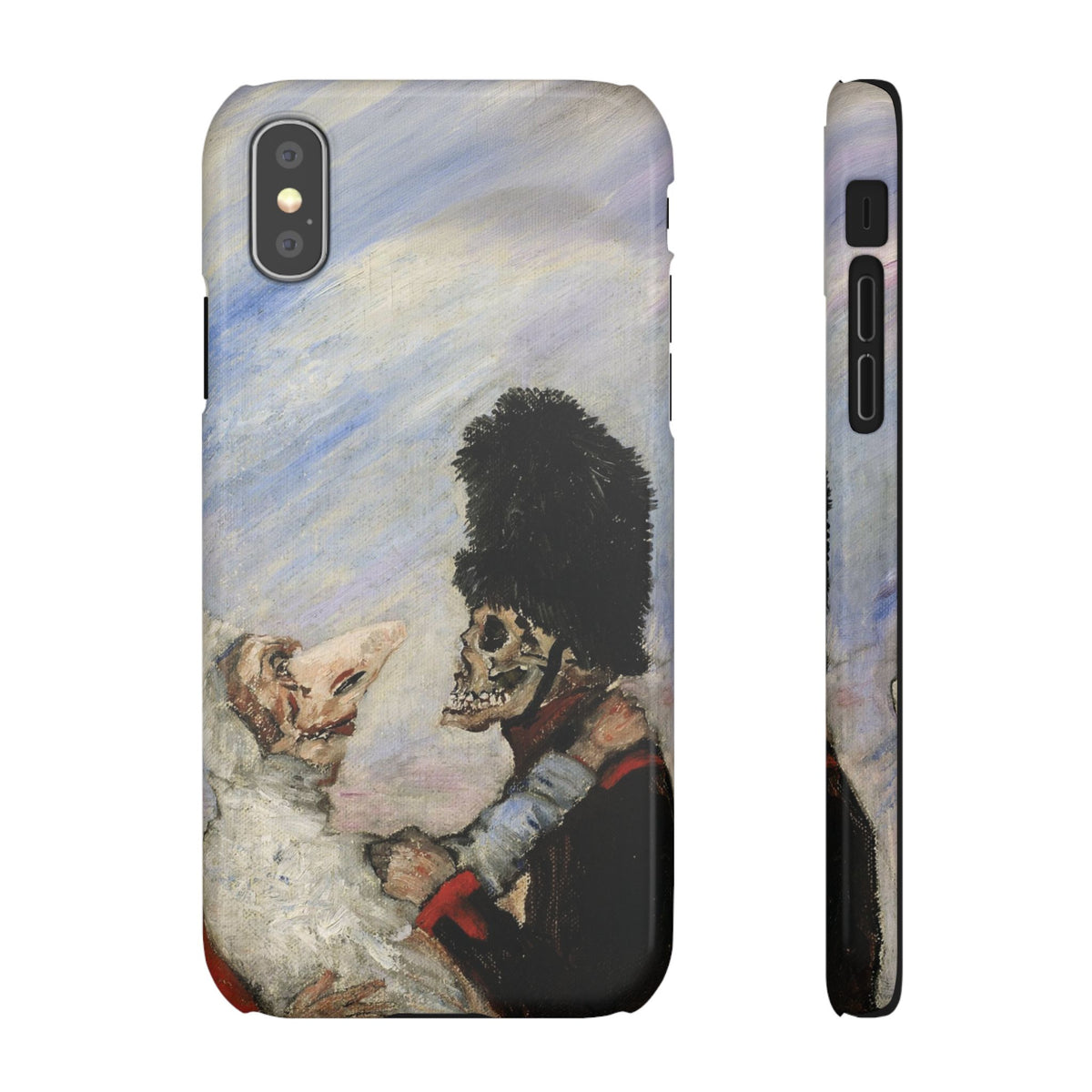 Skeleton Arresting Masqueraders by James Ensor - iPhone Slim Case