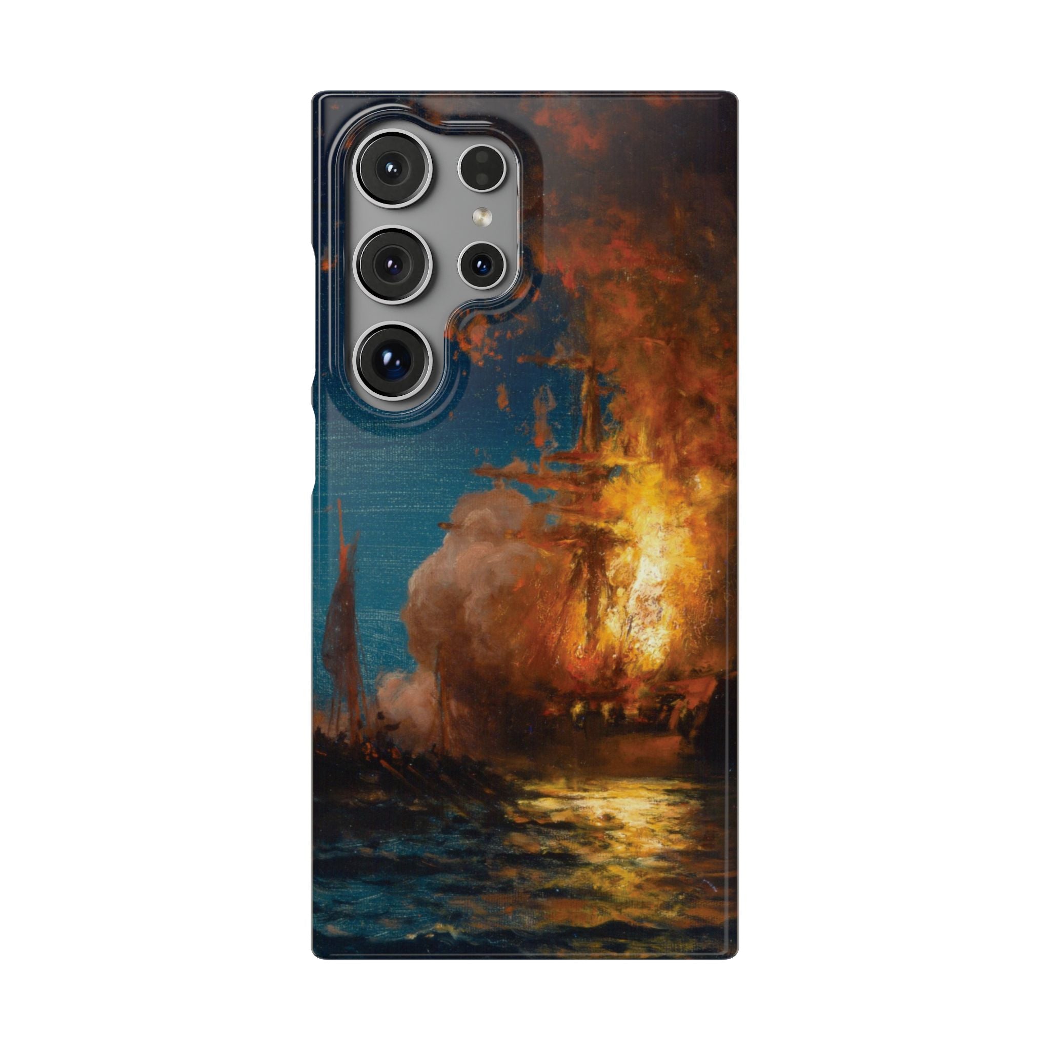 Burning of the Frigate Philadelphia in the Harbor of Tripoli by Edward Moran - Samsung Slim Case