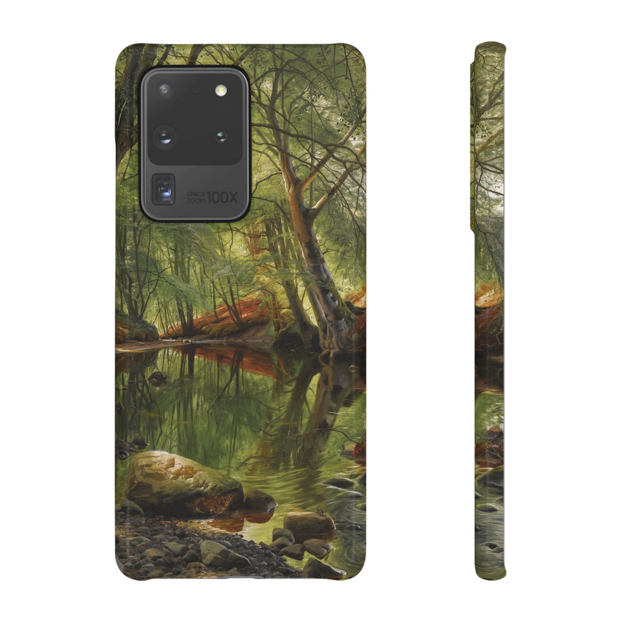 A woodland stream by Peder Mork Monsted - Samsung Slim Case
